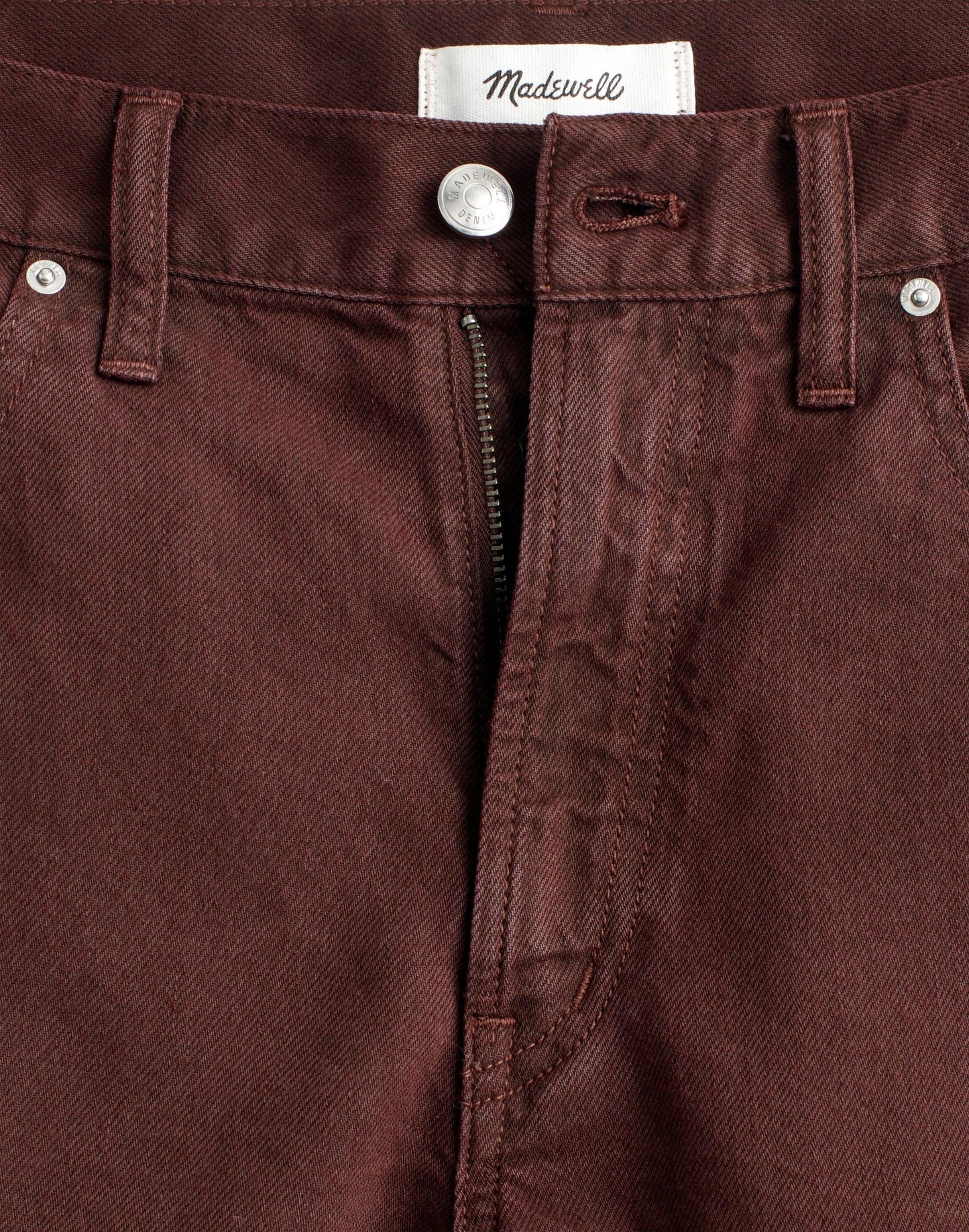Madewell The Short Ultimate Wide-Leg Jean in Airy Denim Burnt Cocoa