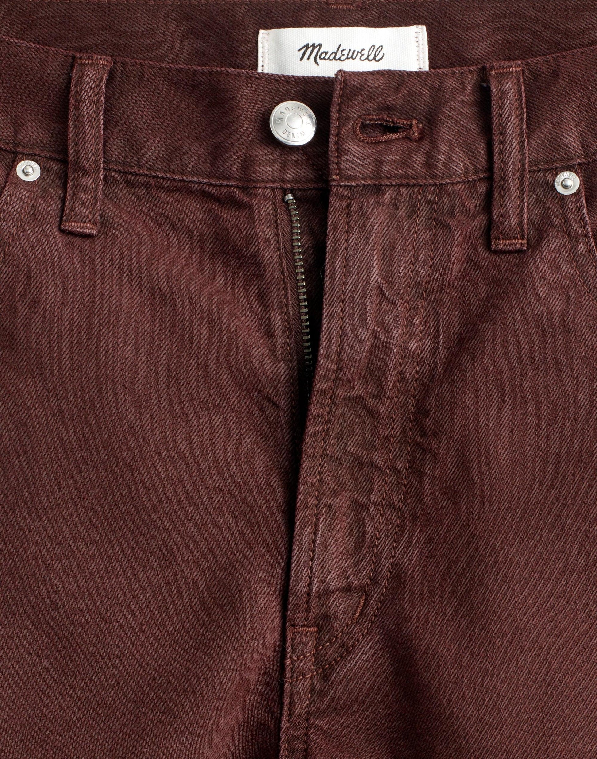 Madewell The Short Ultimate Wide-Leg Jean in Airy Denim Burnt Cocoa