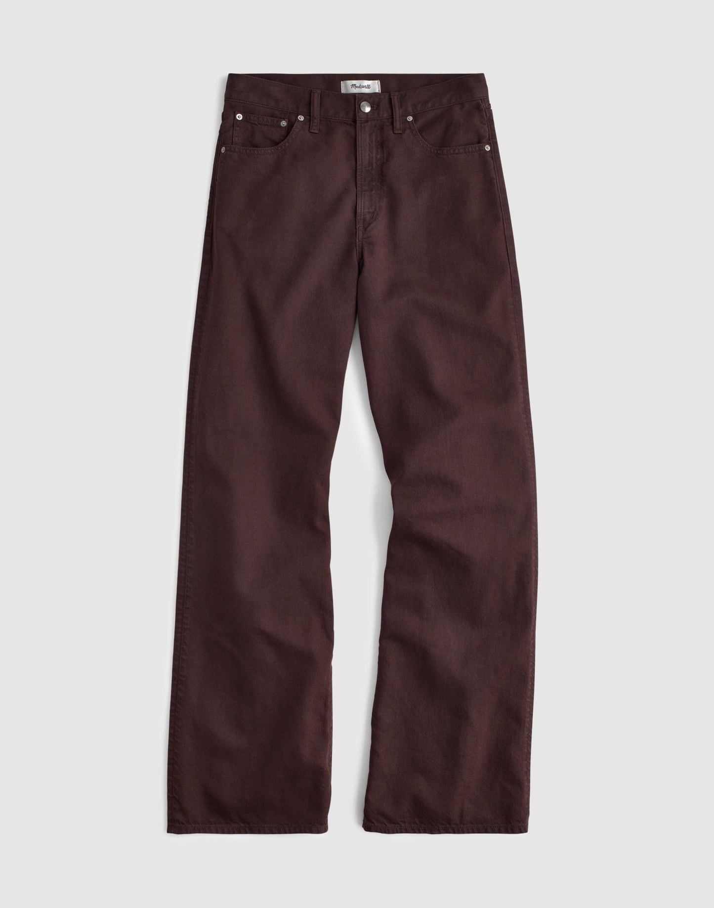 Madewell The Short Ultimate Wide-Leg Jean in Airy Denim Burnt Cocoa