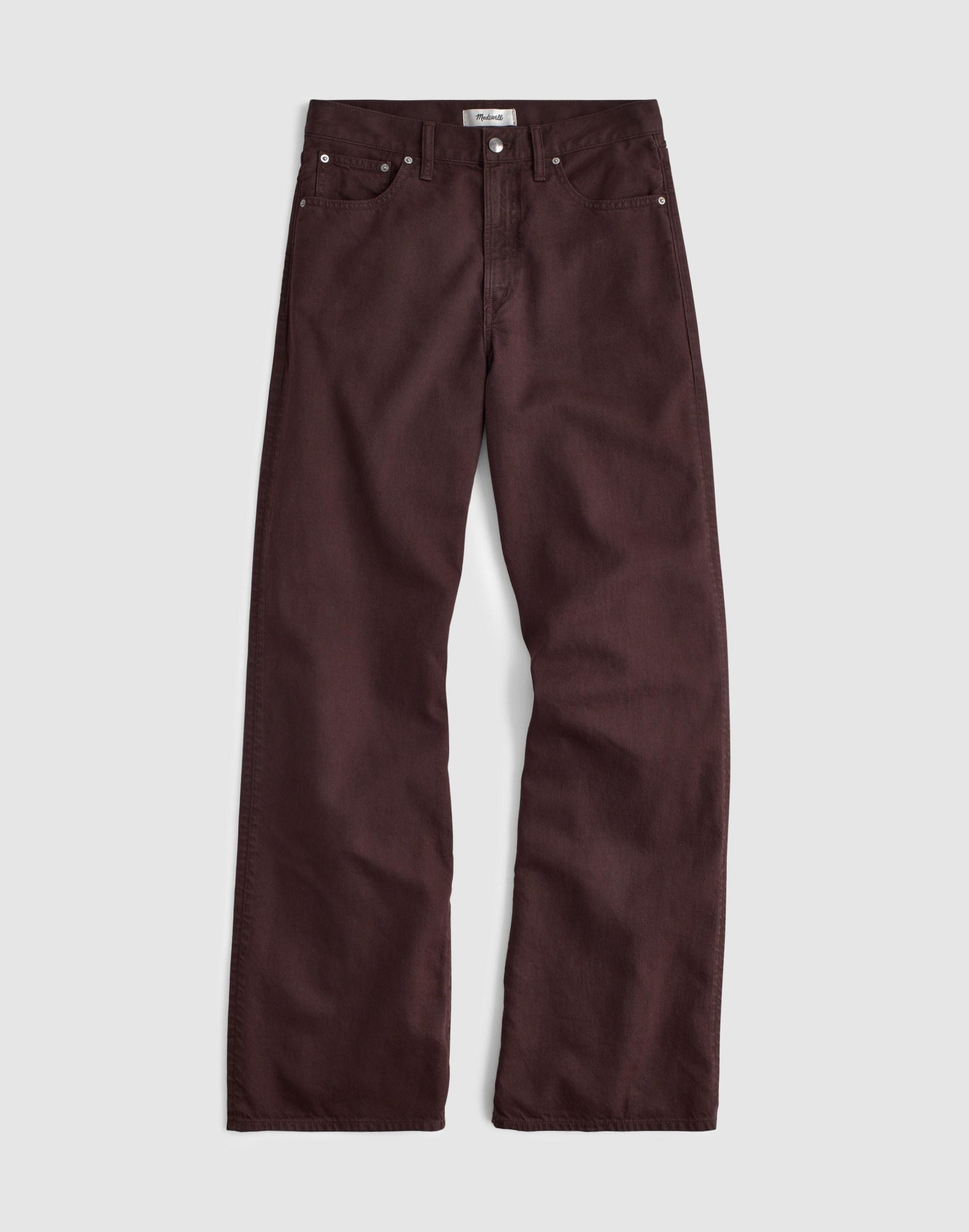 Madewell The Short Ultimate Wide-Leg Jean in Airy Denim Burnt Cocoa