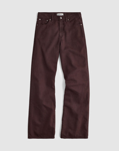Madewell The Short Ultimate Wide-Leg Jean in Airy Denim Burnt Cocoa