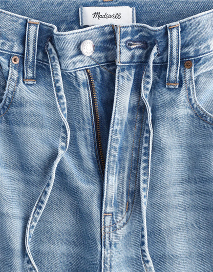 Madewell The Short Ultimate Wide-Leg Jean in Airy Denim Raebrook Wash