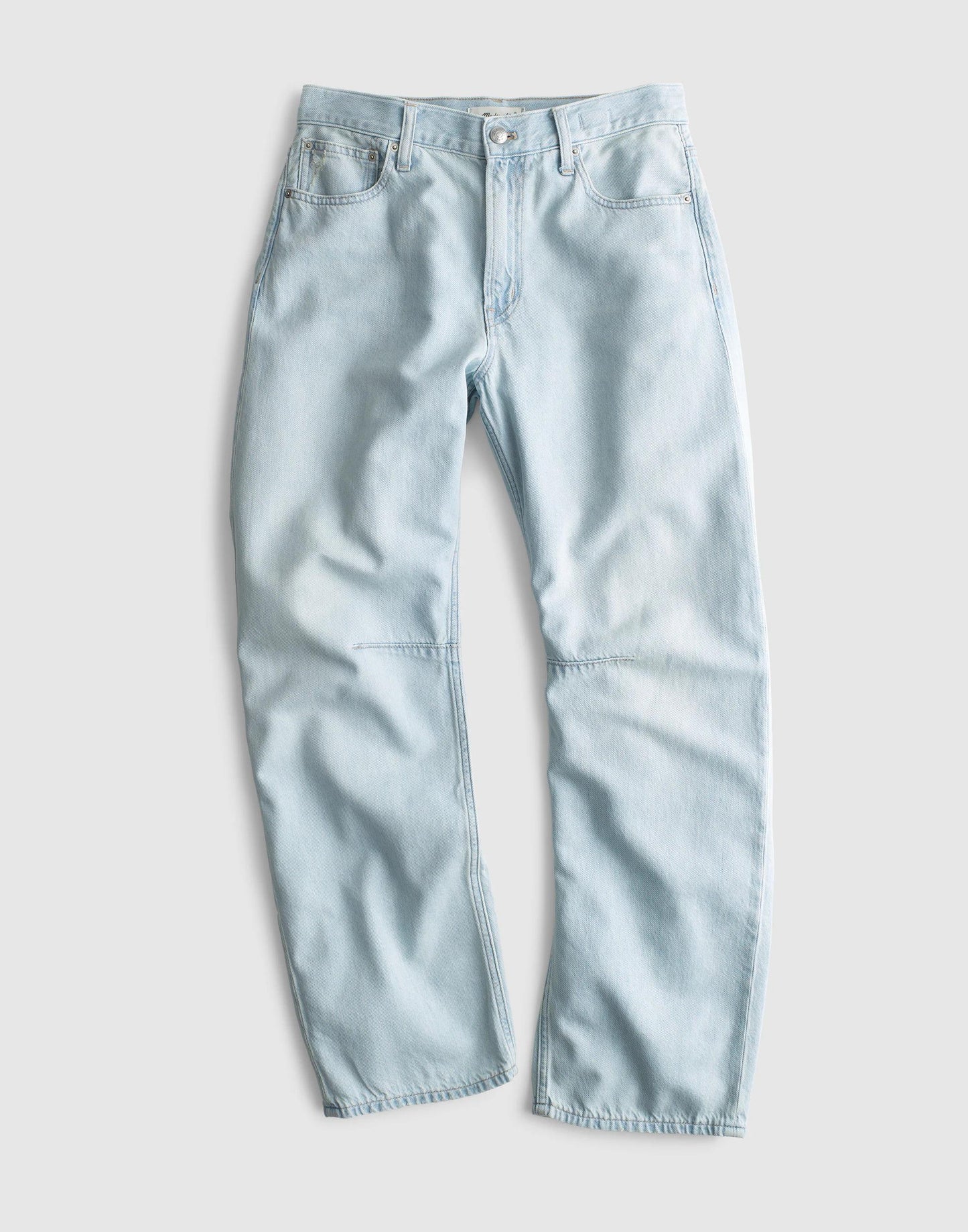 Madewell The Short Darted Barrel-Leg Jean in Airy Denim Laguna Wash