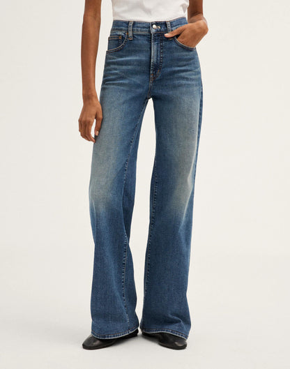 Madewell The Short Wide-Leg Jean in Super Stretch Sunnyside Wash