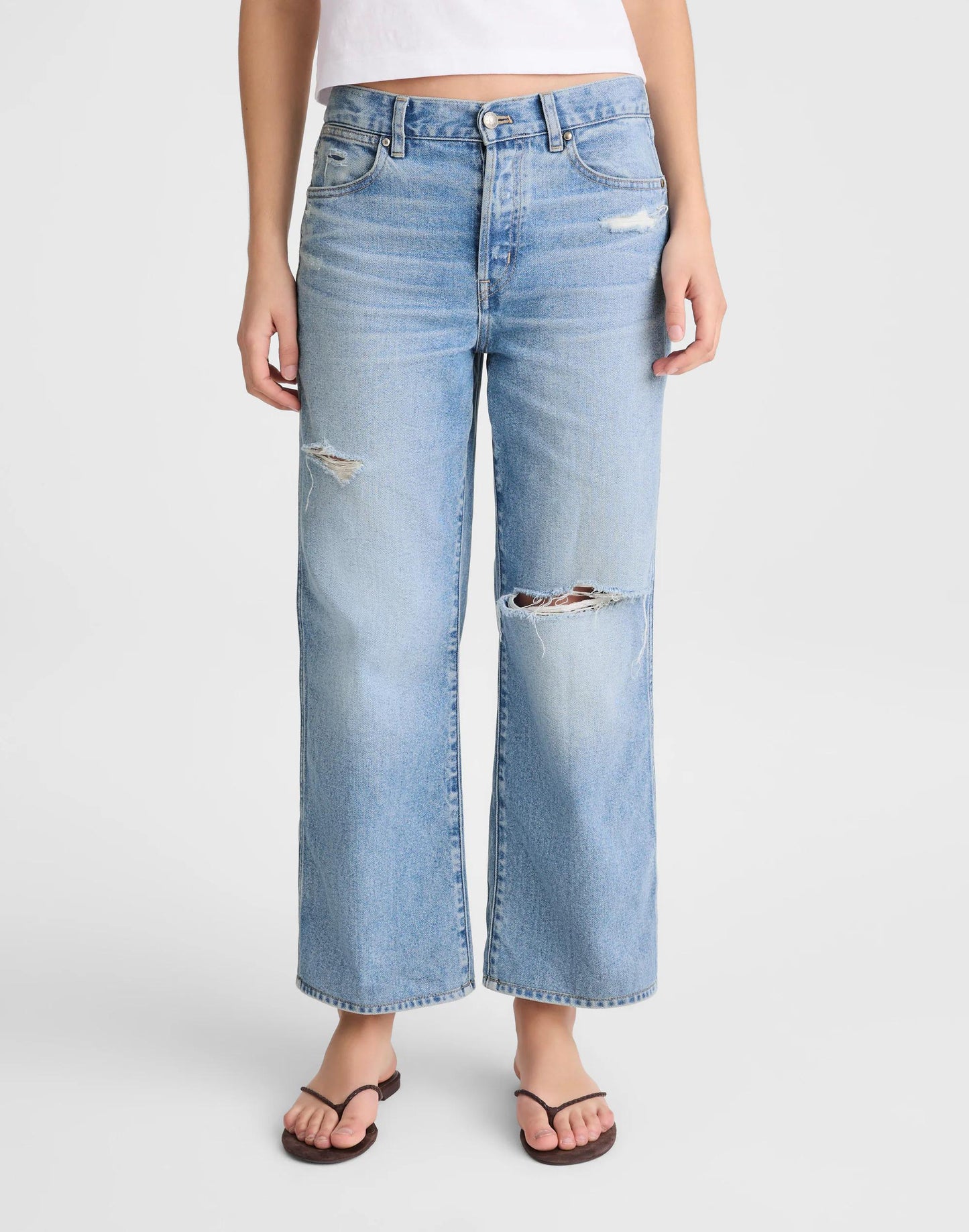 Madewell Short Low-Slung Baggy Crop Jean Larson Wash