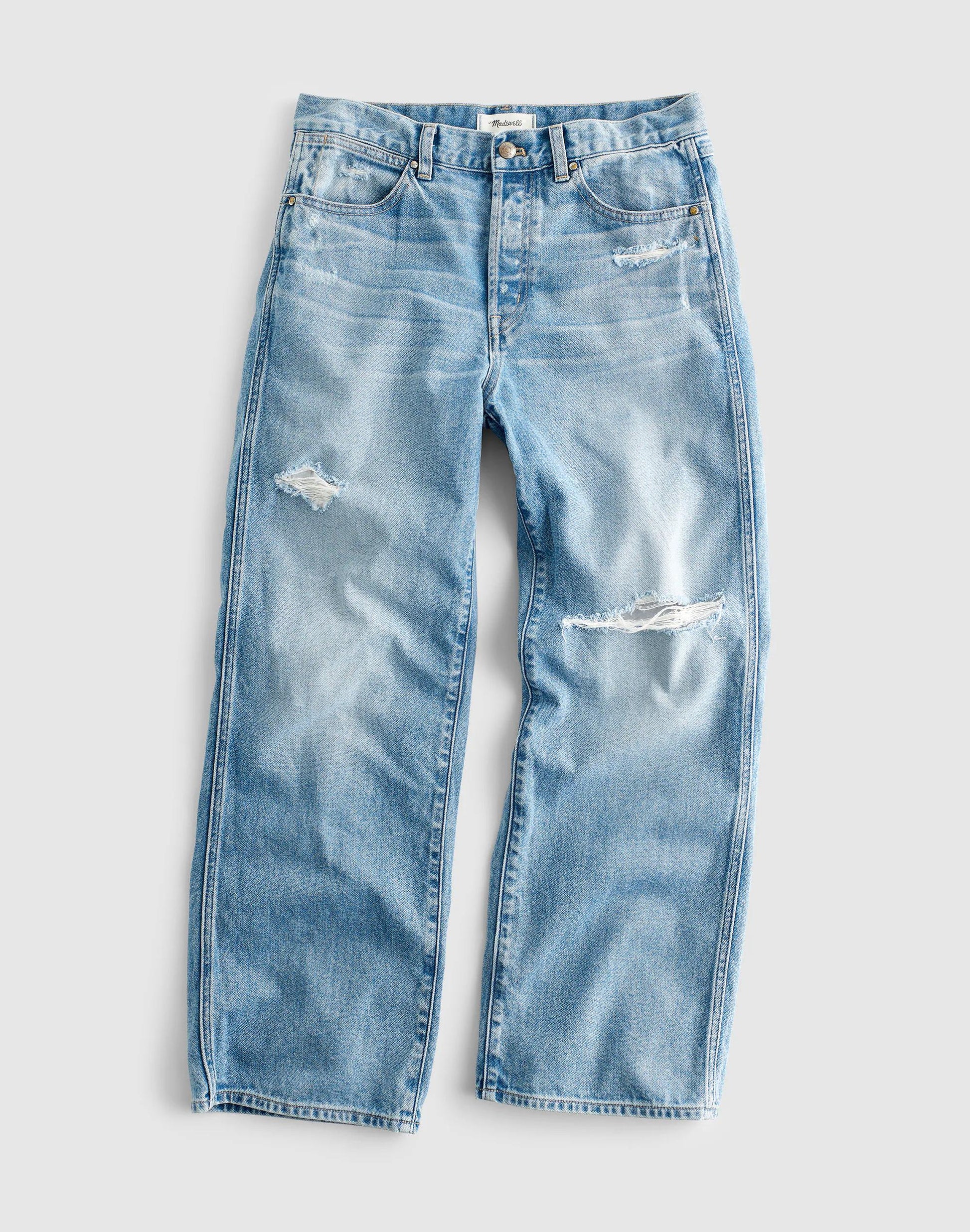 Madewell Short Low-Slung Baggy Crop Jean Larson Wash