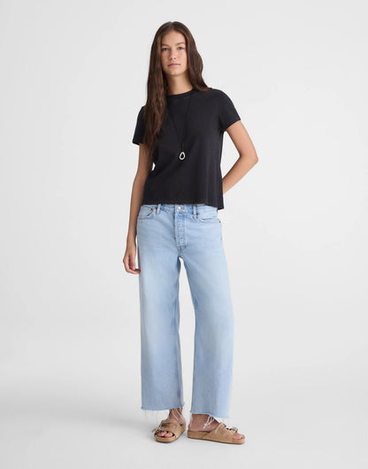 Madewell Short Low-Slung Baggy Crop Jean Foster Wash