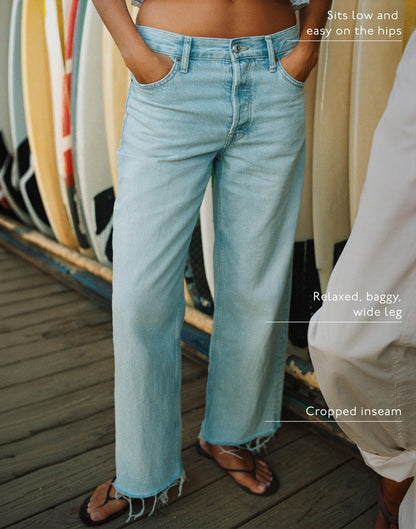 Madewell Short Low-Slung Baggy Crop Jean Foster Wash
