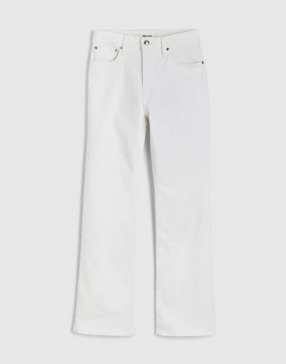 Madewell The Short Curvy Flare Crop Jean in Super Stretch Denim Tile White