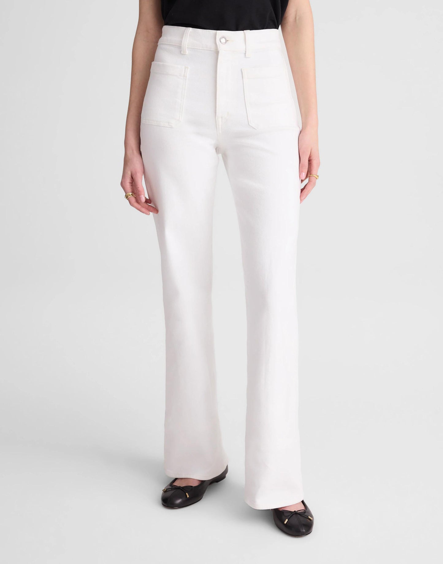 Madewell The Short Emmy Wide-Leg Jean Tile White