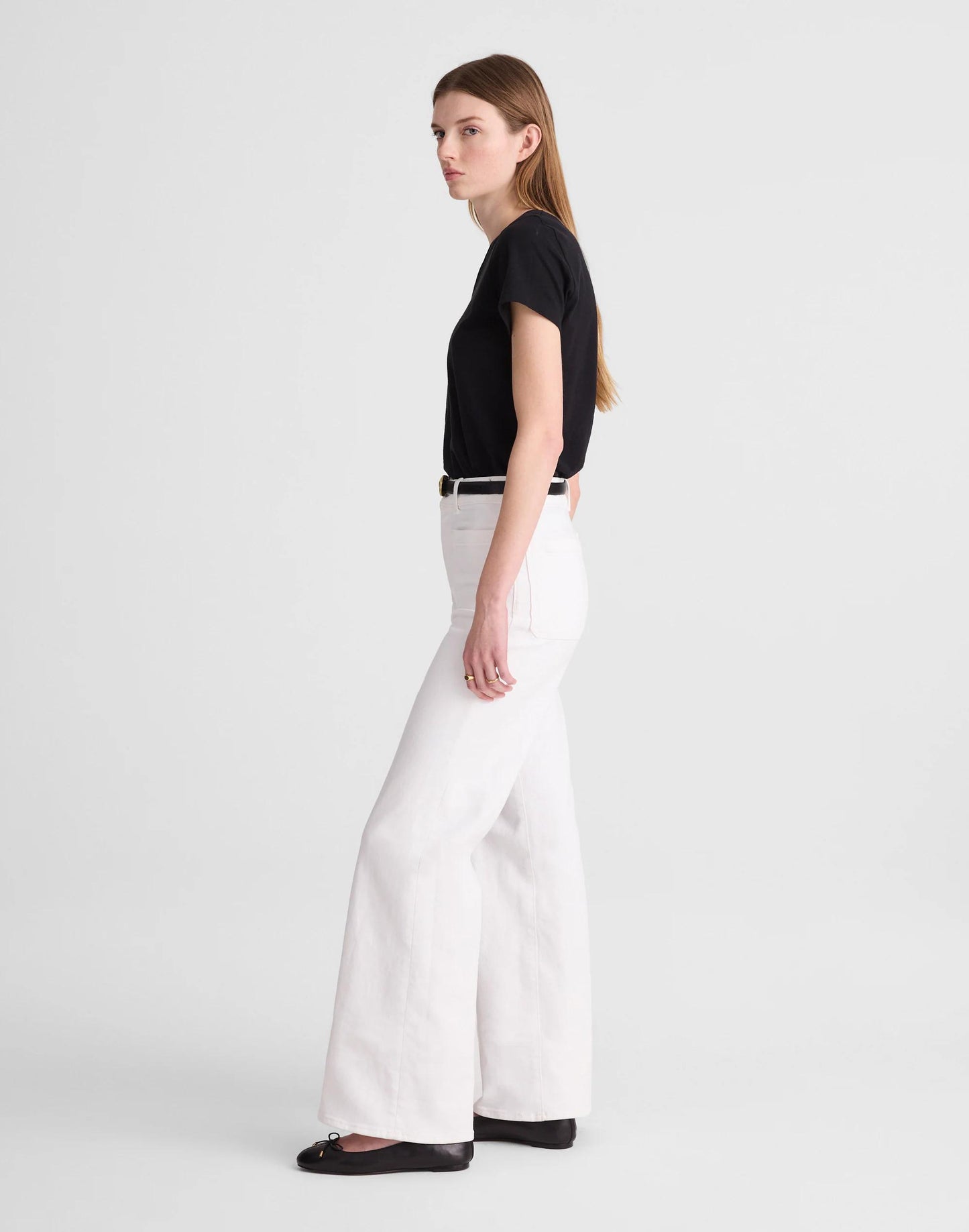 Madewell The Short Emmy Wide-Leg Jean Tile White