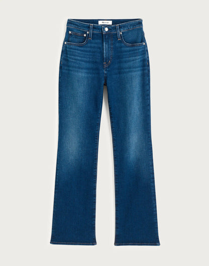 Madewell The Short Curvy Flare Crop Jean in Super Stretch Denim Osgoode Wash