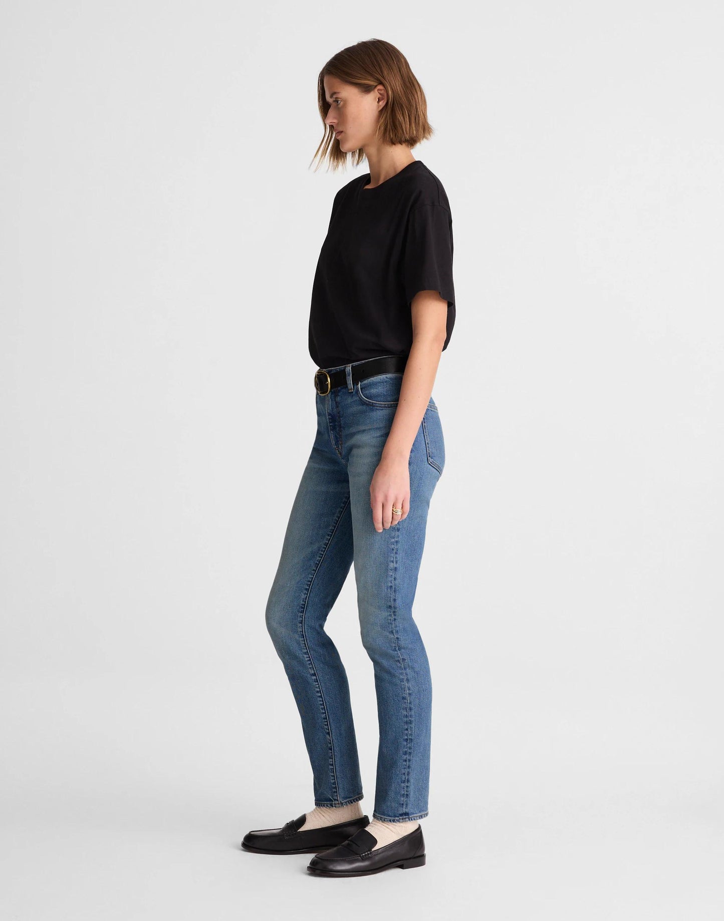 Madewell The Petite Jules Slim-Straight Jean Concho Wash