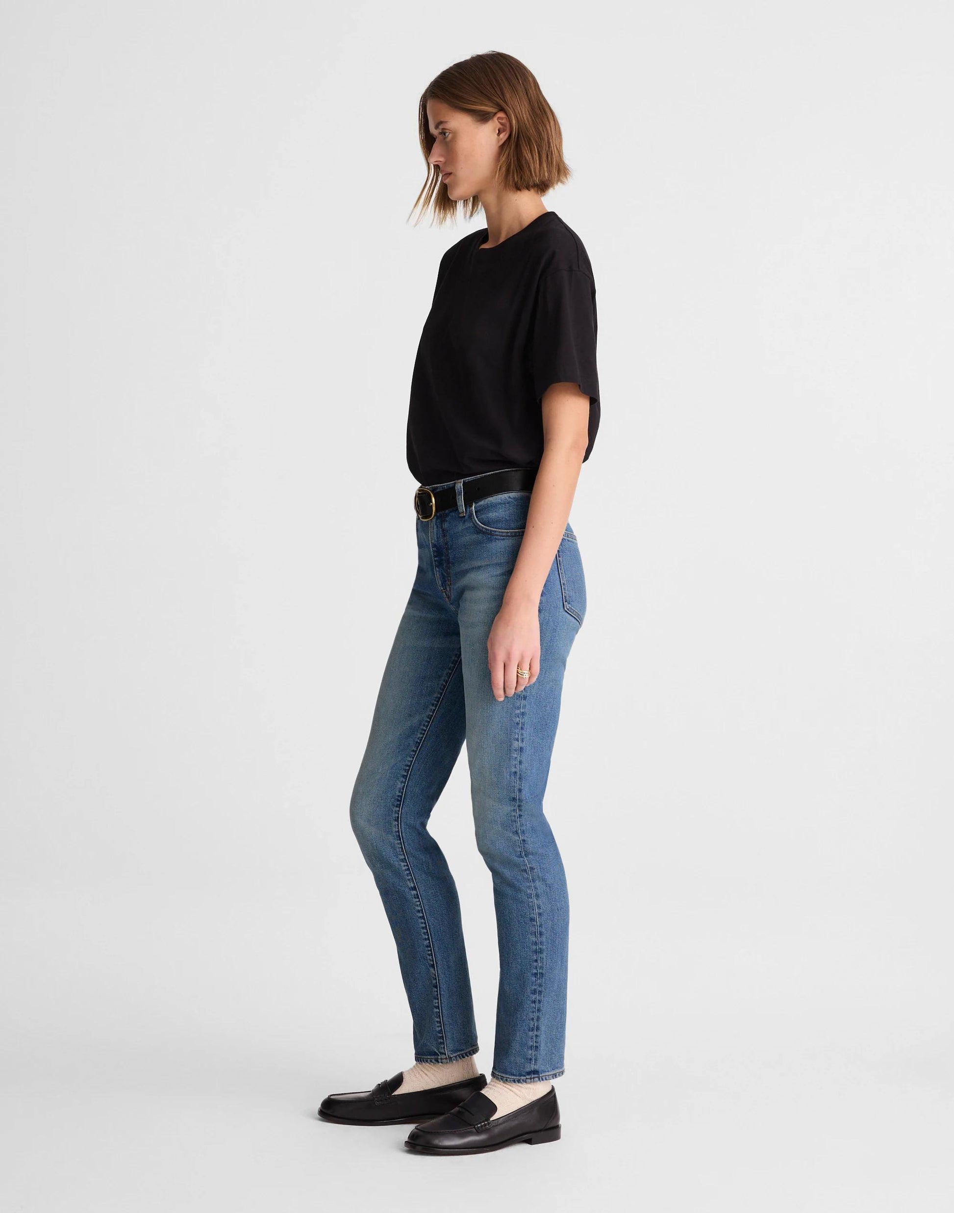 Madewell The Petite Jules Slim-Straight Jean Concho Wash