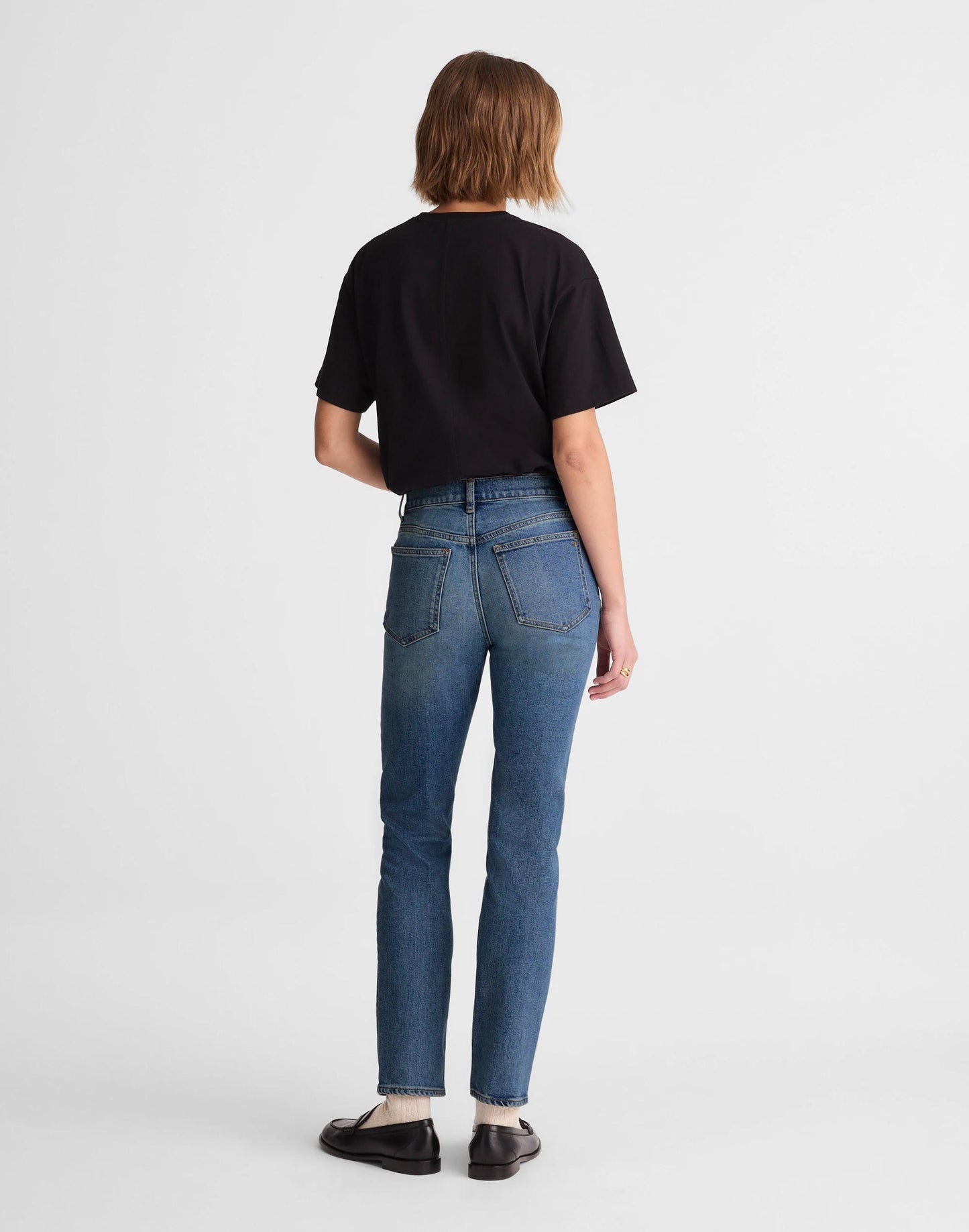 Madewell The Petite Jules Slim-Straight Jean Concho Wash