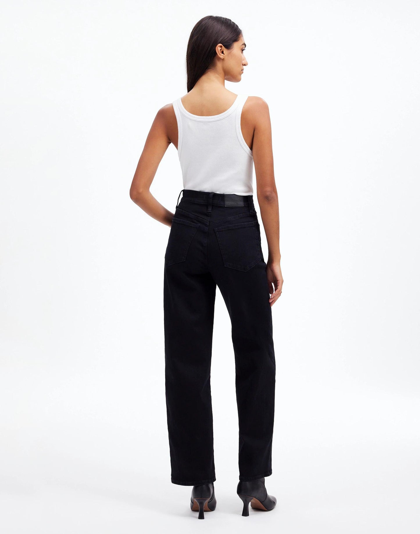 Madewell The Tall Perfect Vintage Wide-Leg Black Rinse Wash