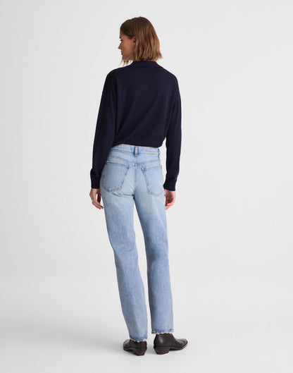 Madewell The Tall Longline Straight Jean Raebrook Wash