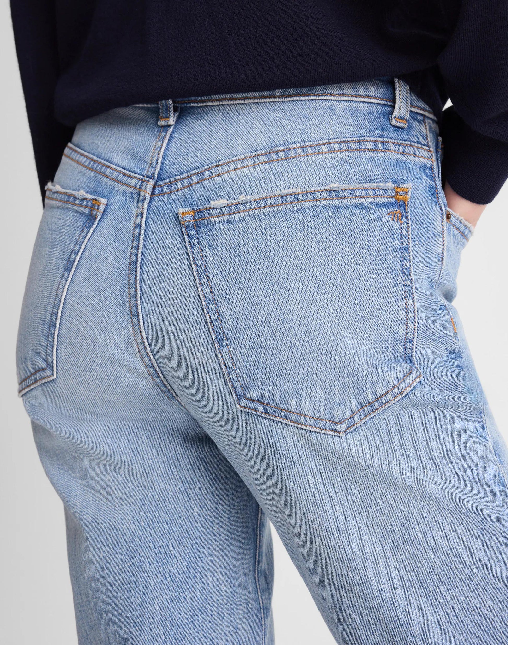 Madewell The Tall Longline Straight Jean Raebrook Wash