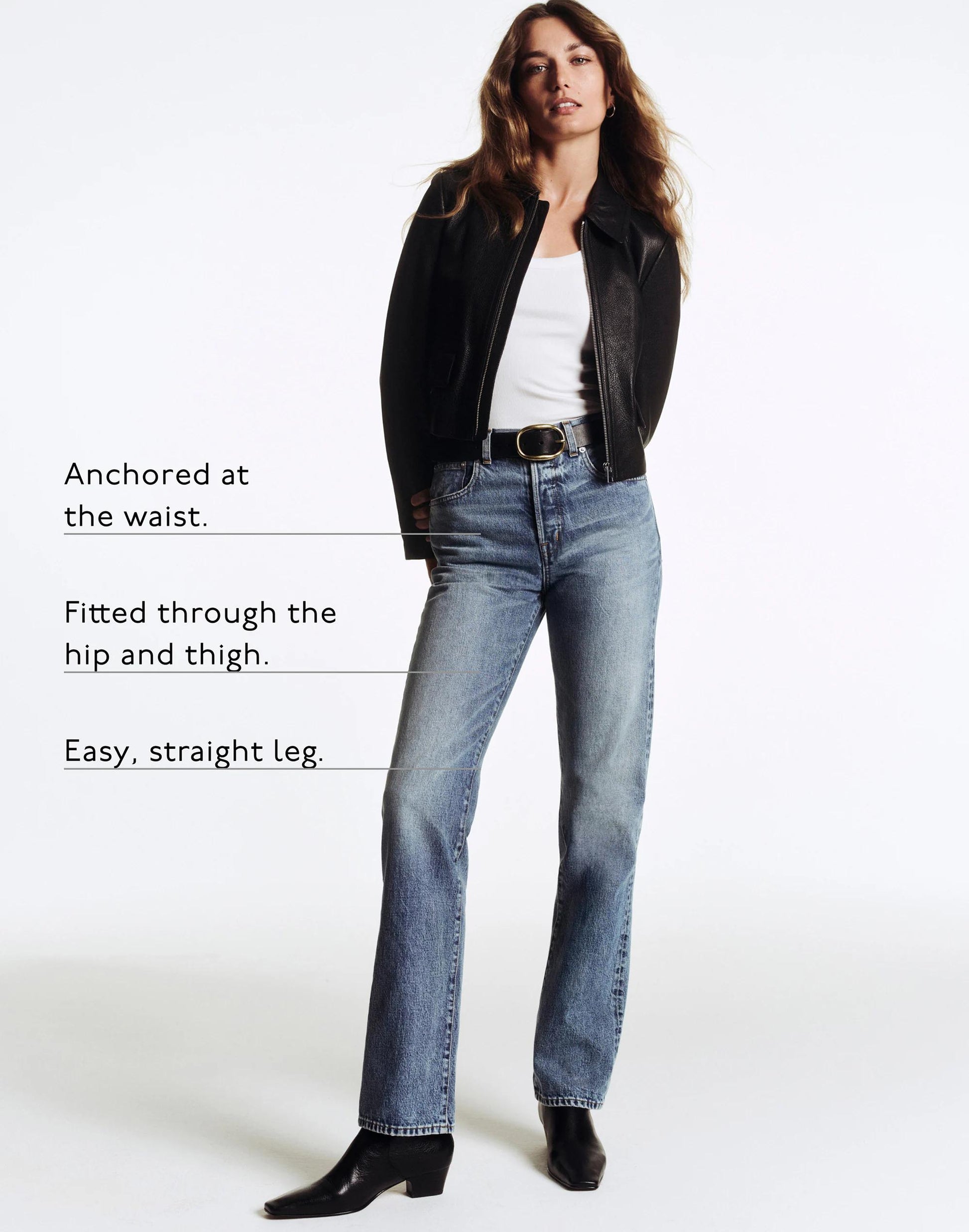 Madewell The Tall Longline Straight Jean Raebrook Wash
