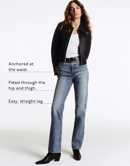 Madewell The Tall Longline Straight Jean Raebrook Wash