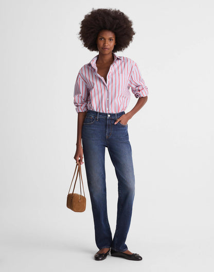 Madewell The Tall Longline Straight Jean Midnight Waters Wash