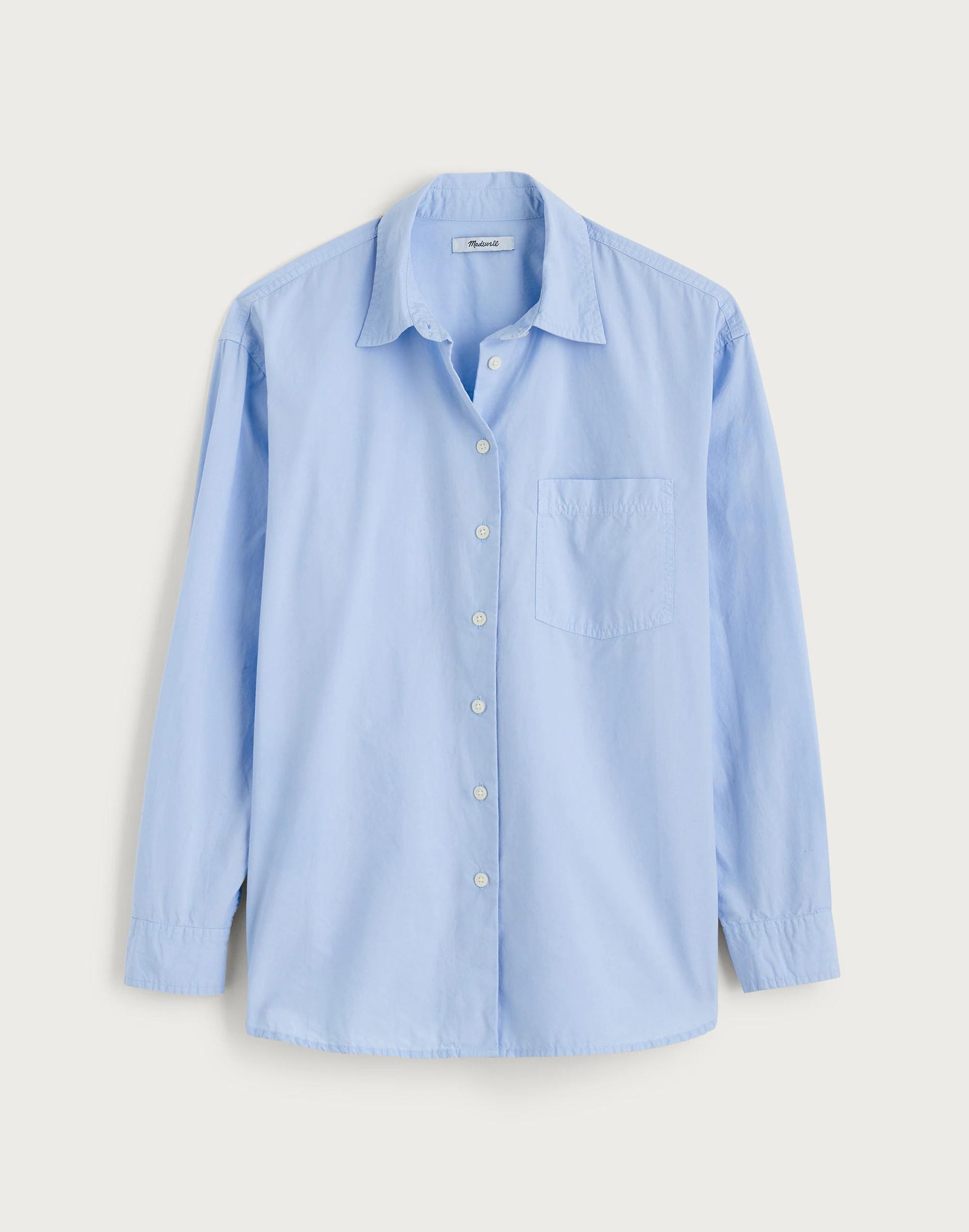 Madewell The Easy Shirt in Poplin Light Blue