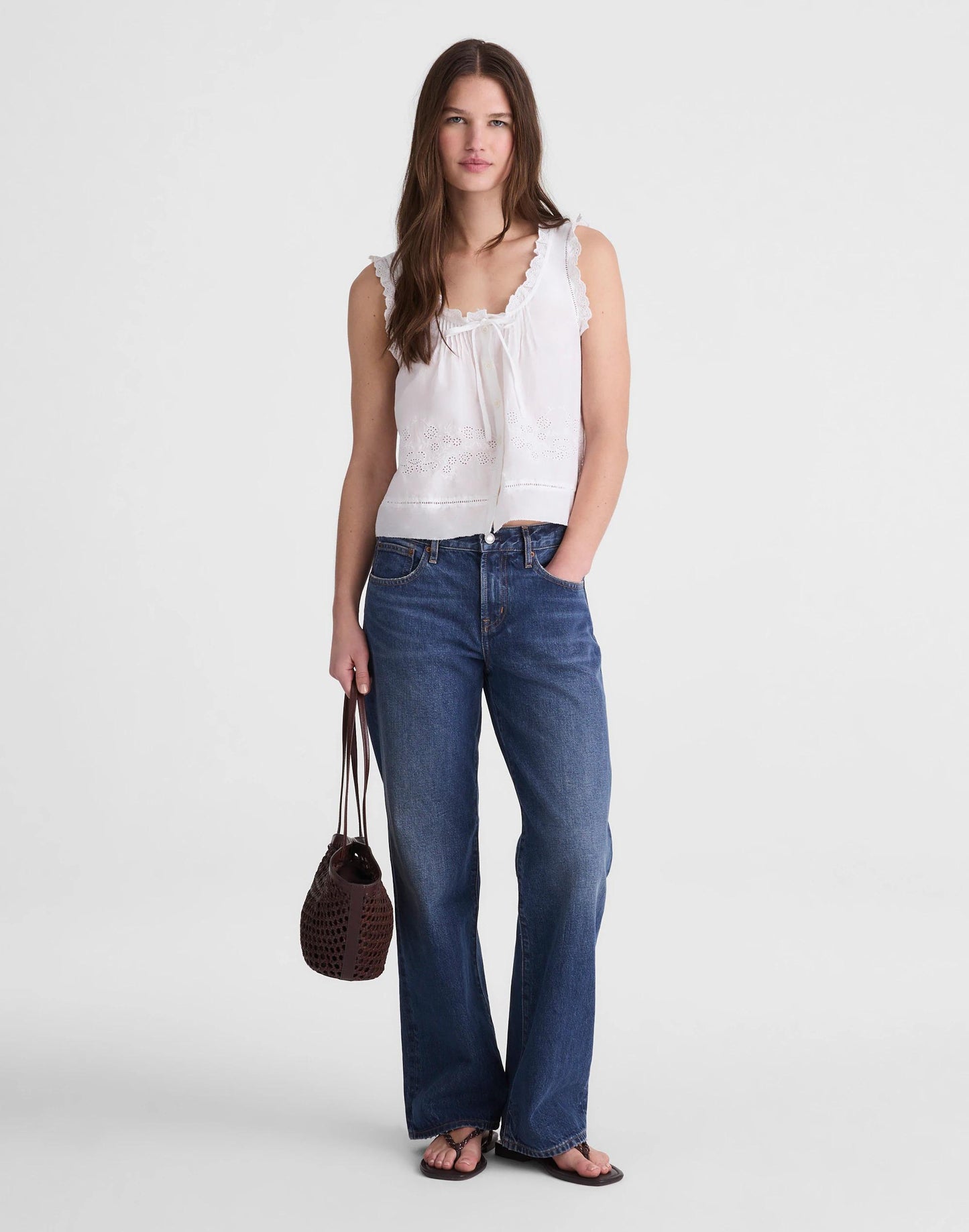 Madewell The Leah Top White