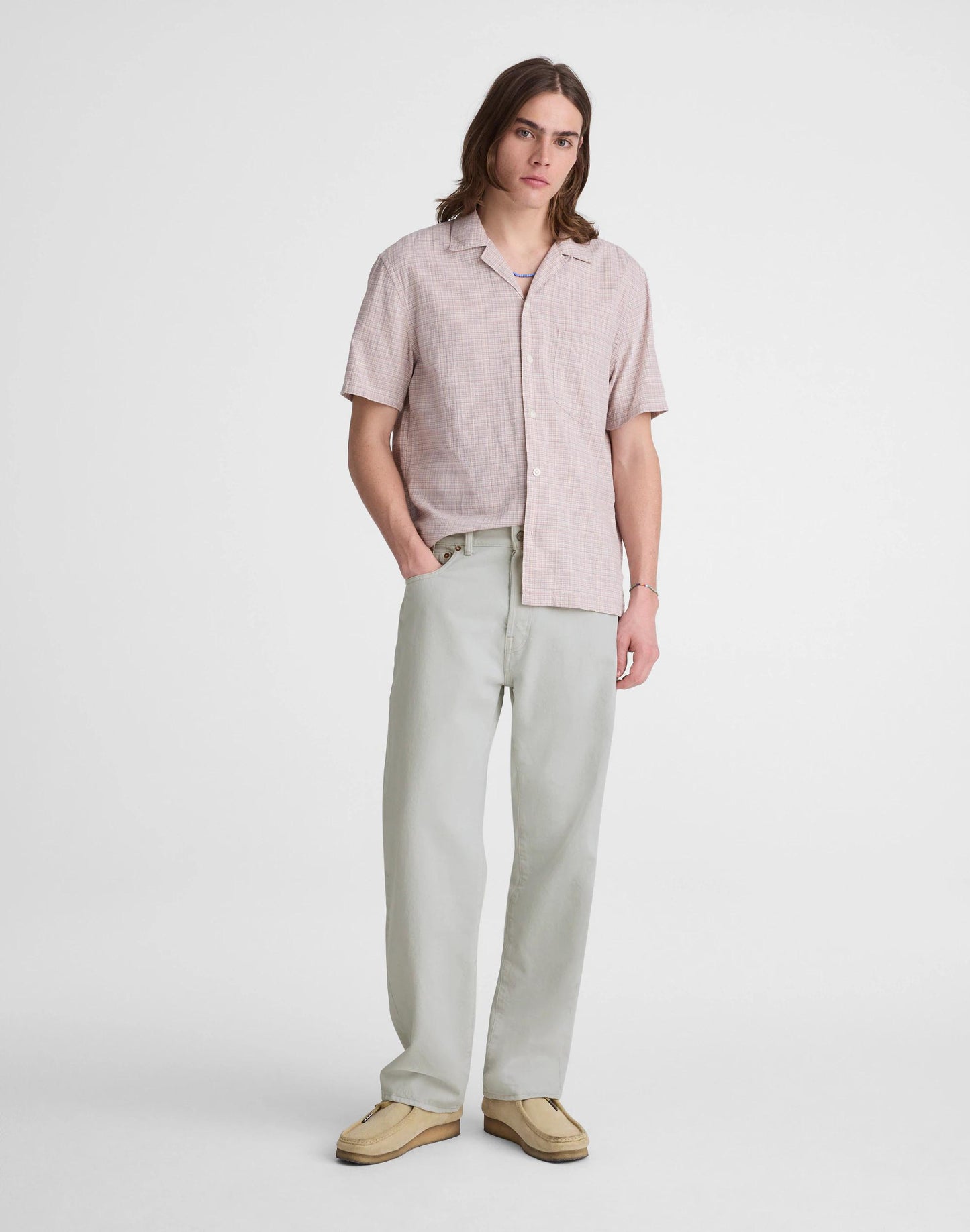 Madewell The 1991 Loose Straight Jean in Garment Dye Aluminum