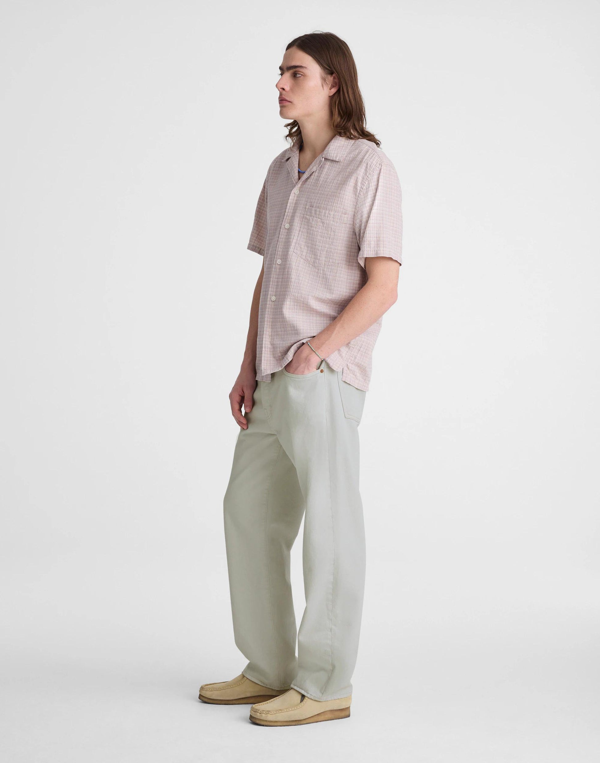 Madewell The 1991 Loose Straight Jean in Garment Dye Aluminum