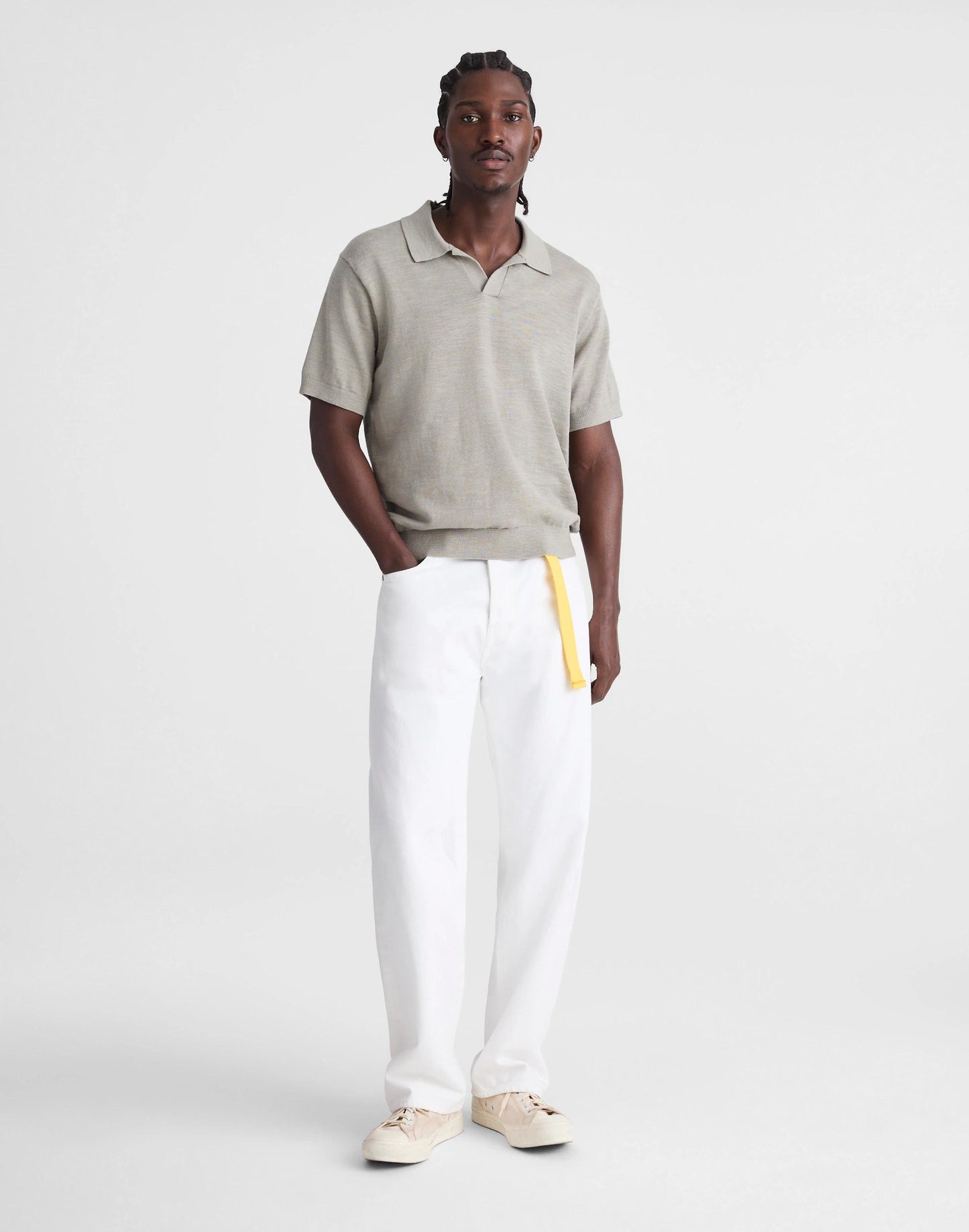 Madewell The 1991 Loose Straight Jean in Garment Dye Soft White