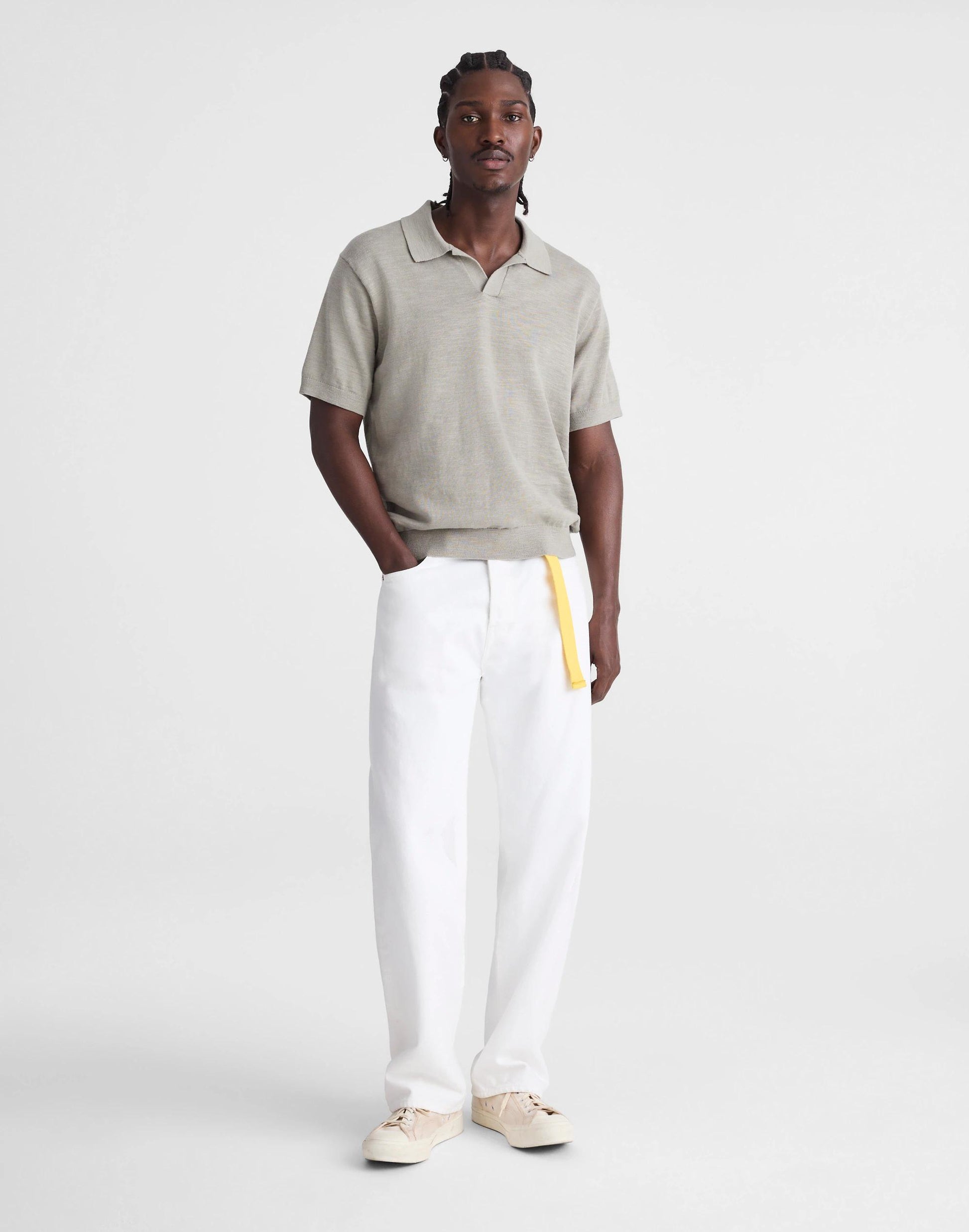 Madewell The 1991 Loose Straight Jean in Garment Dye Soft White