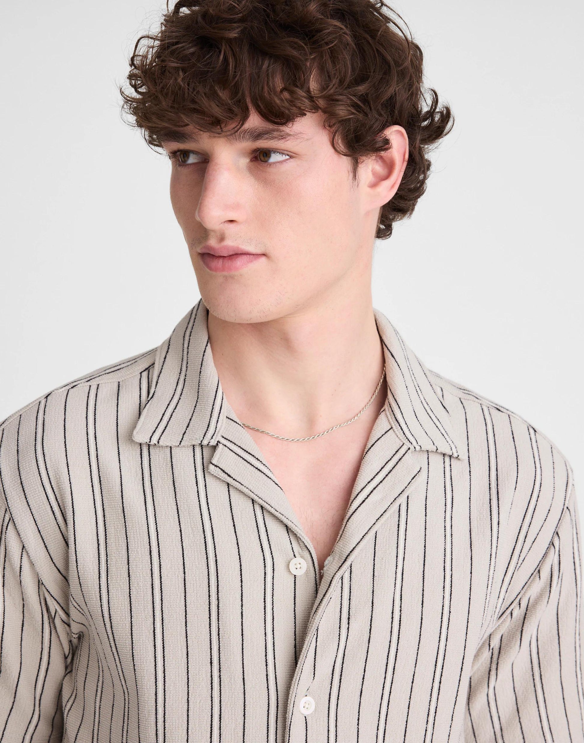 Madewell The Camp Shirt in Seaport Terry Dusty Celadon