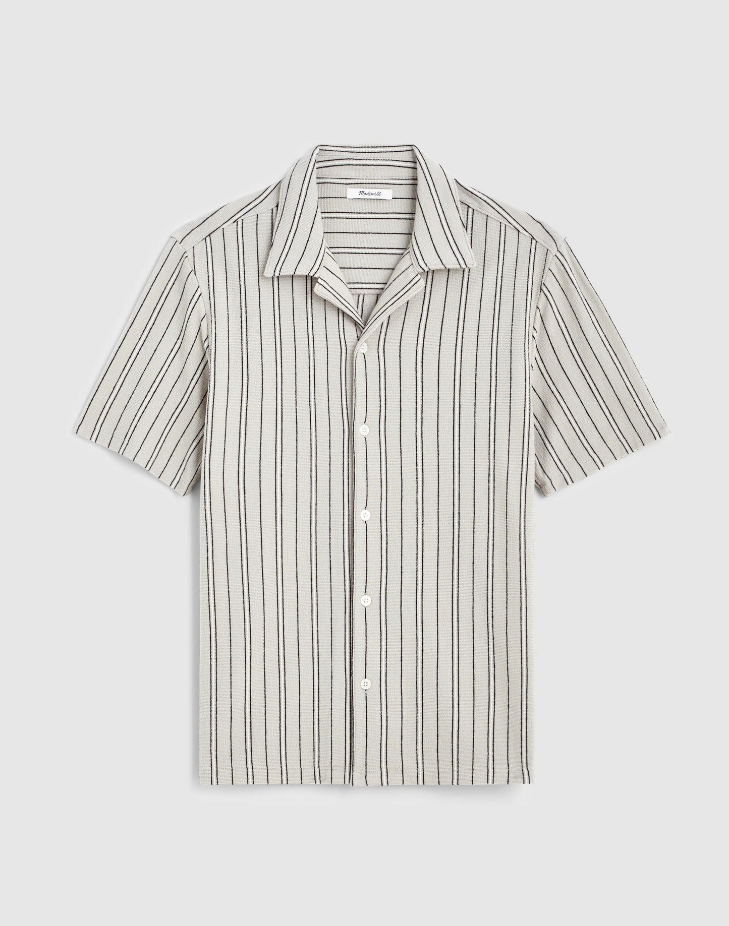 Madewell The Camp Shirt in Seaport Terry Dusty Celadon