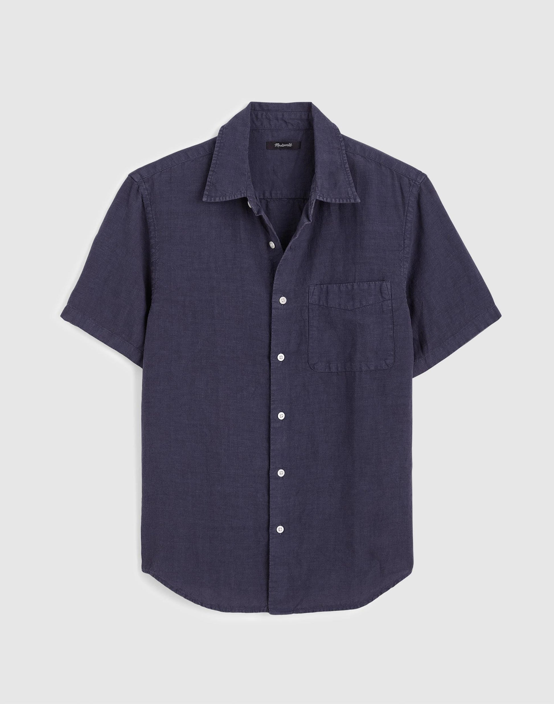 Madewell The Allday Short-Sleeve Shirt in Linen Ink