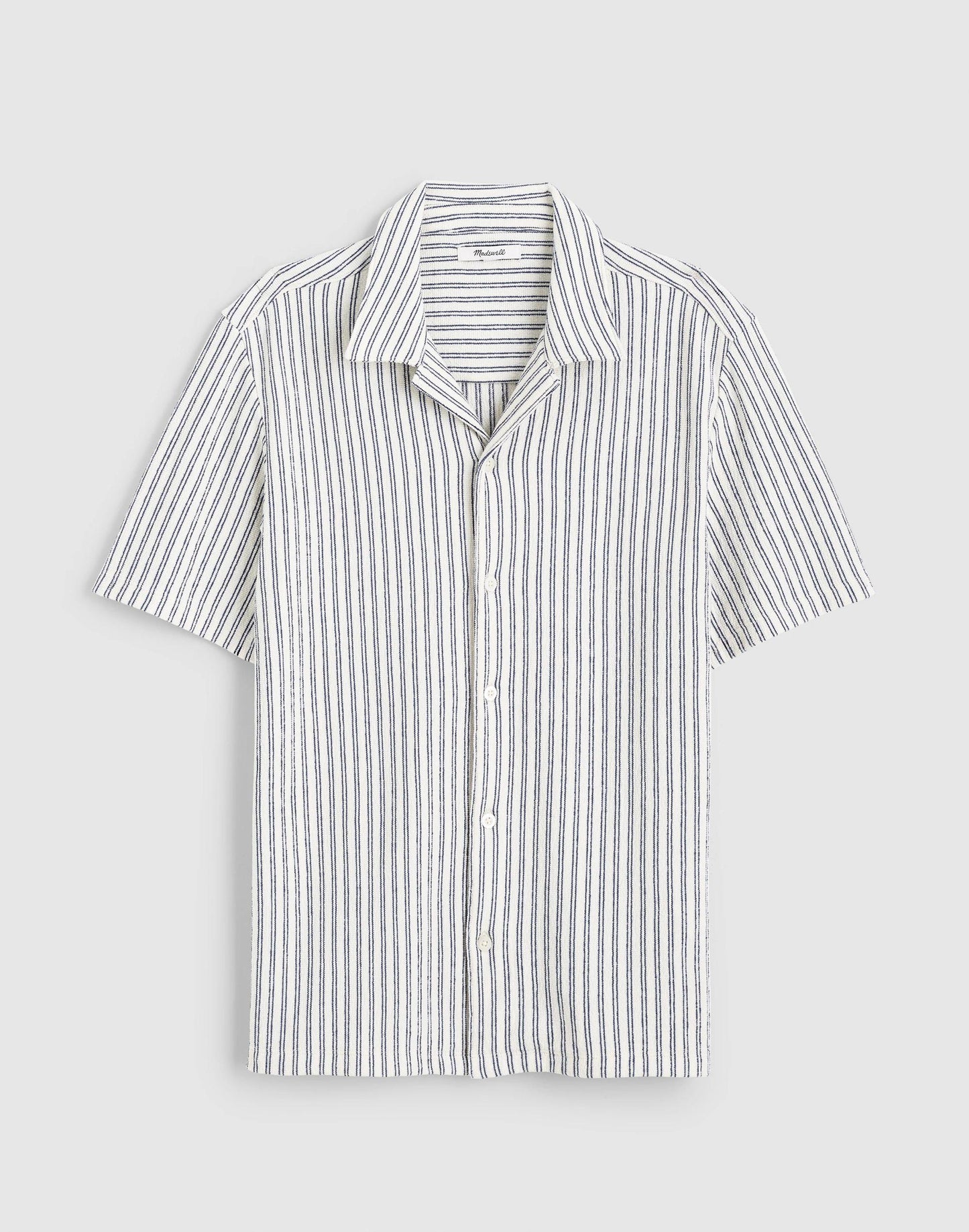 Madewell The Camp Shirt in Seaport Terry Petrol Navy
