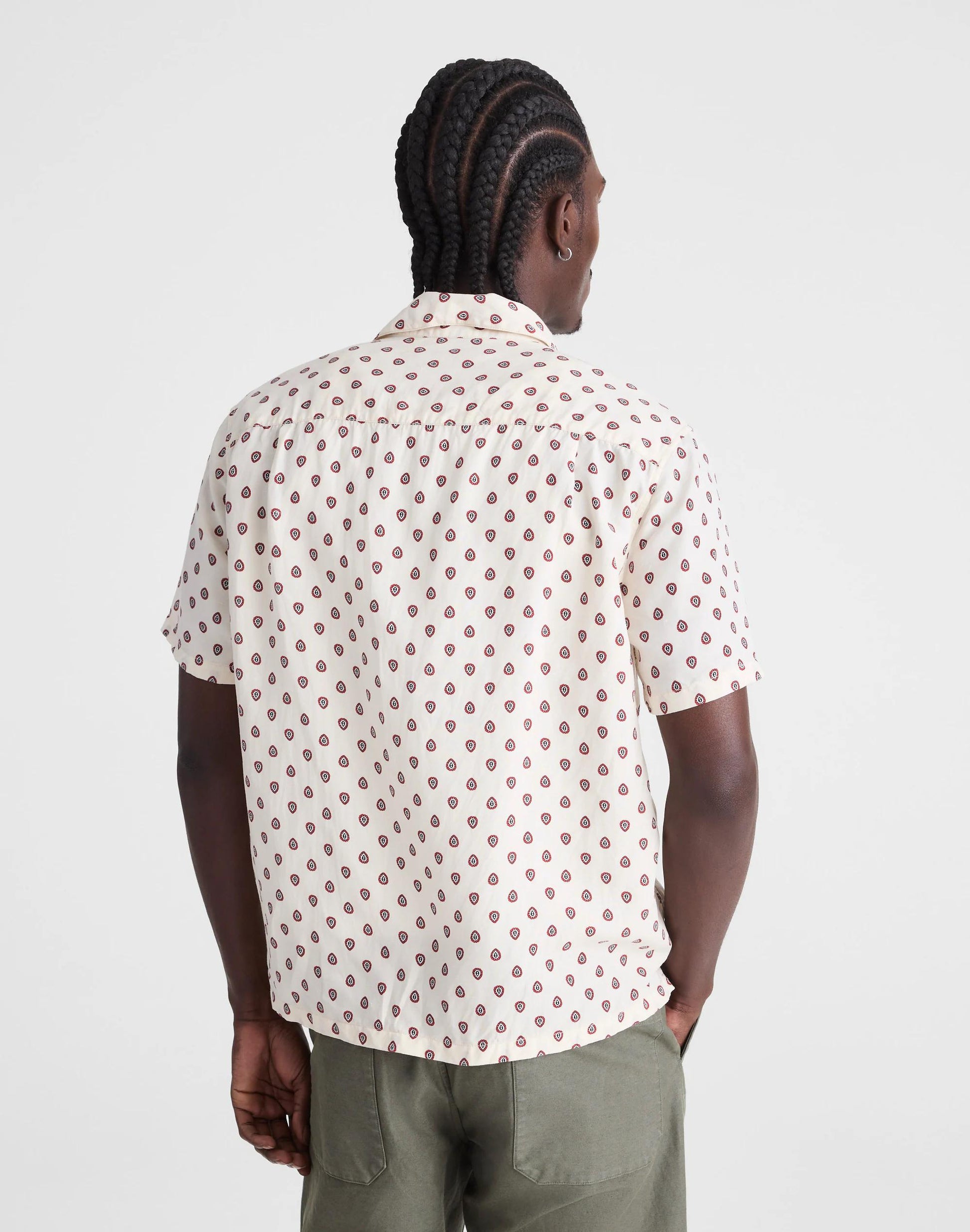 Madewell Short-Sleeve Camp Shirt in Archive Linen Blend Vintage Ivory