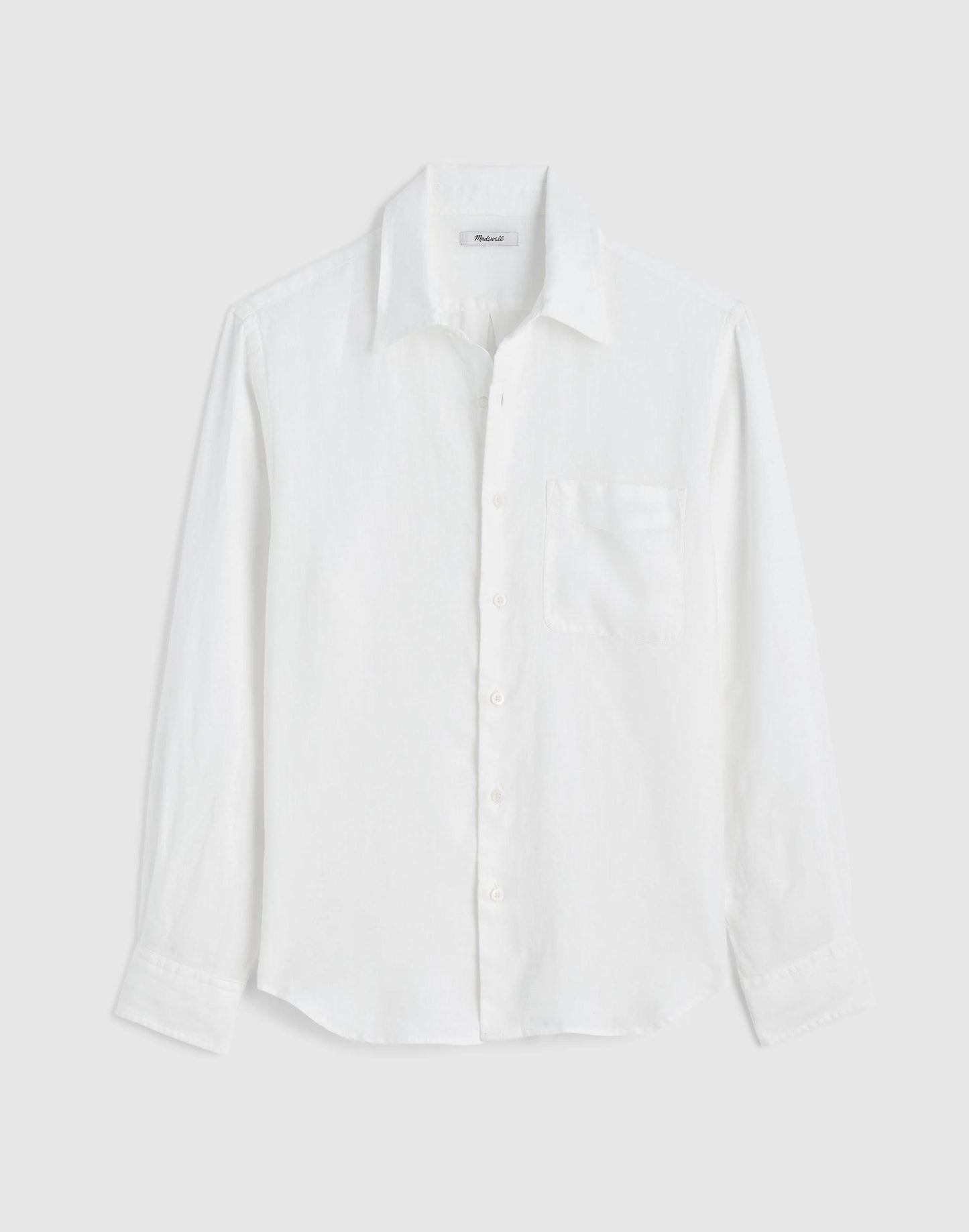 Madewell Button-Up Shirt in Linen White
