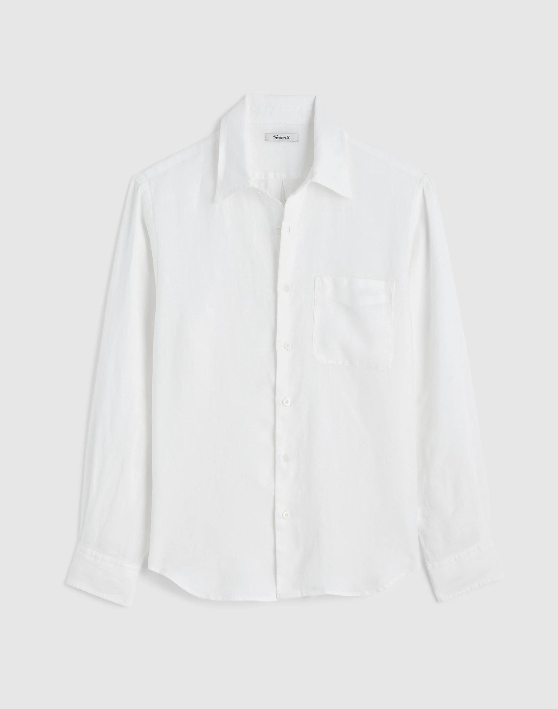 Madewell Button-Up Shirt in Linen White