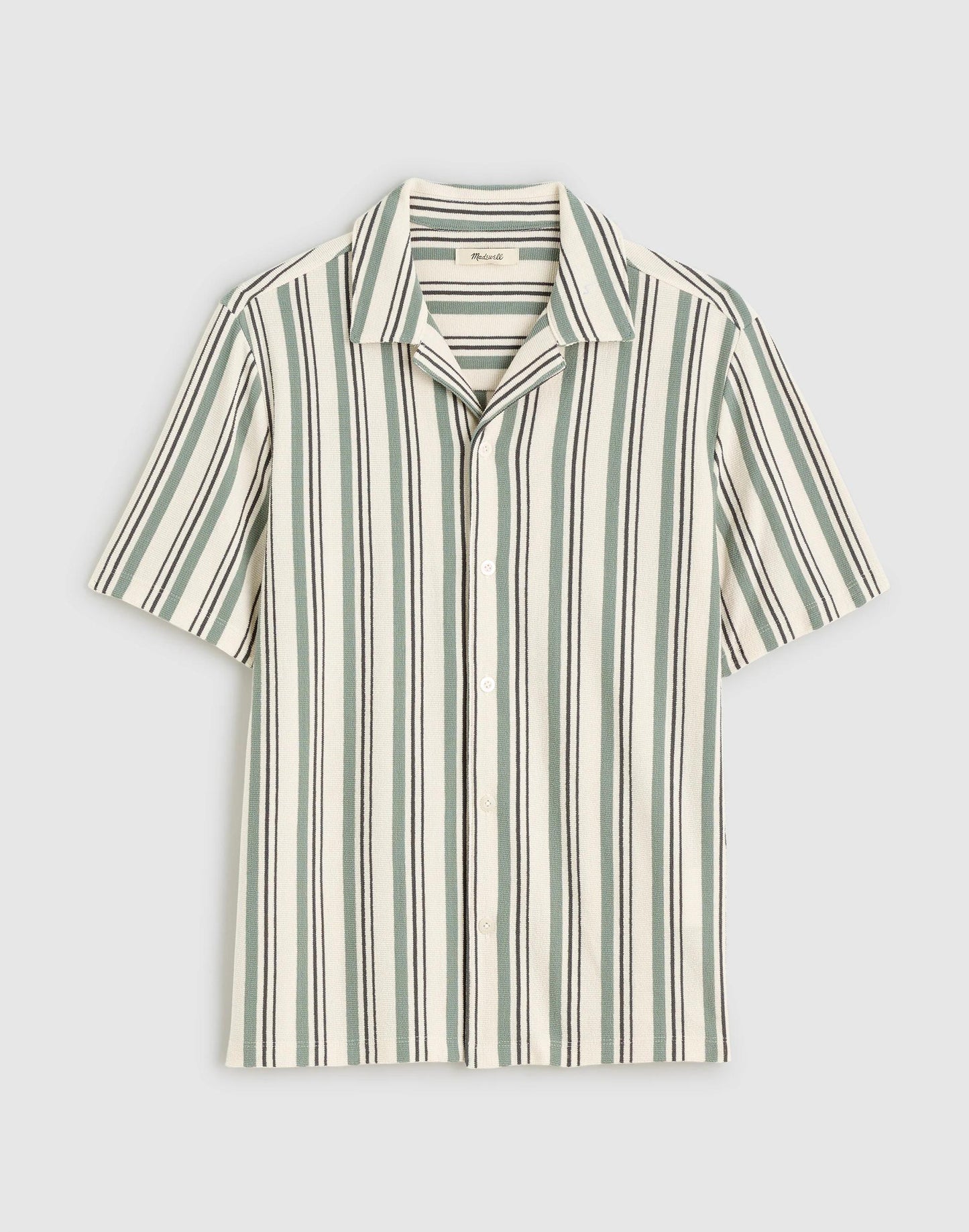 Madewell The Camp Shirt in Seaport Terry Frosted Cypress