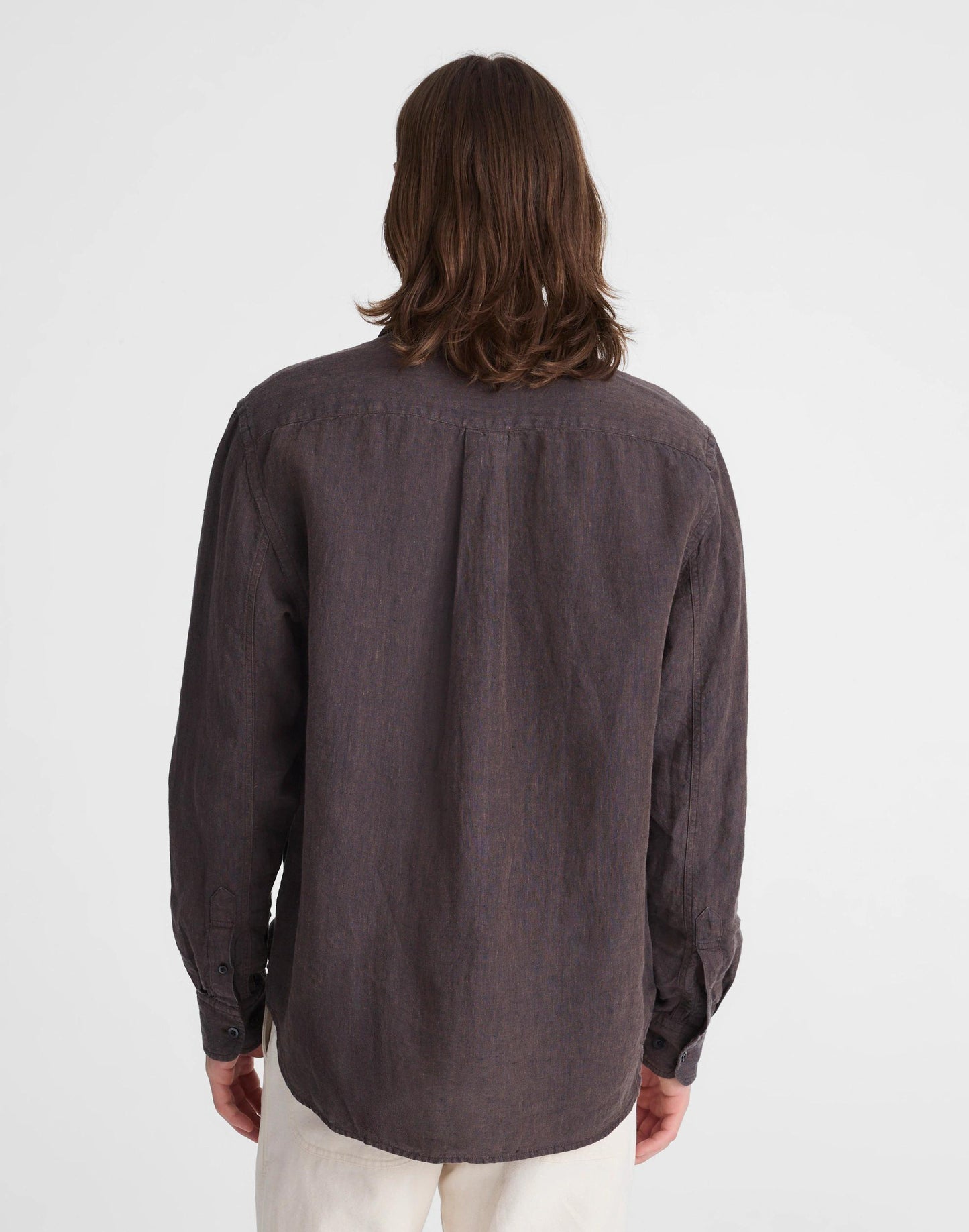 Madewell Button-Up Shirt in Linen Chocolate