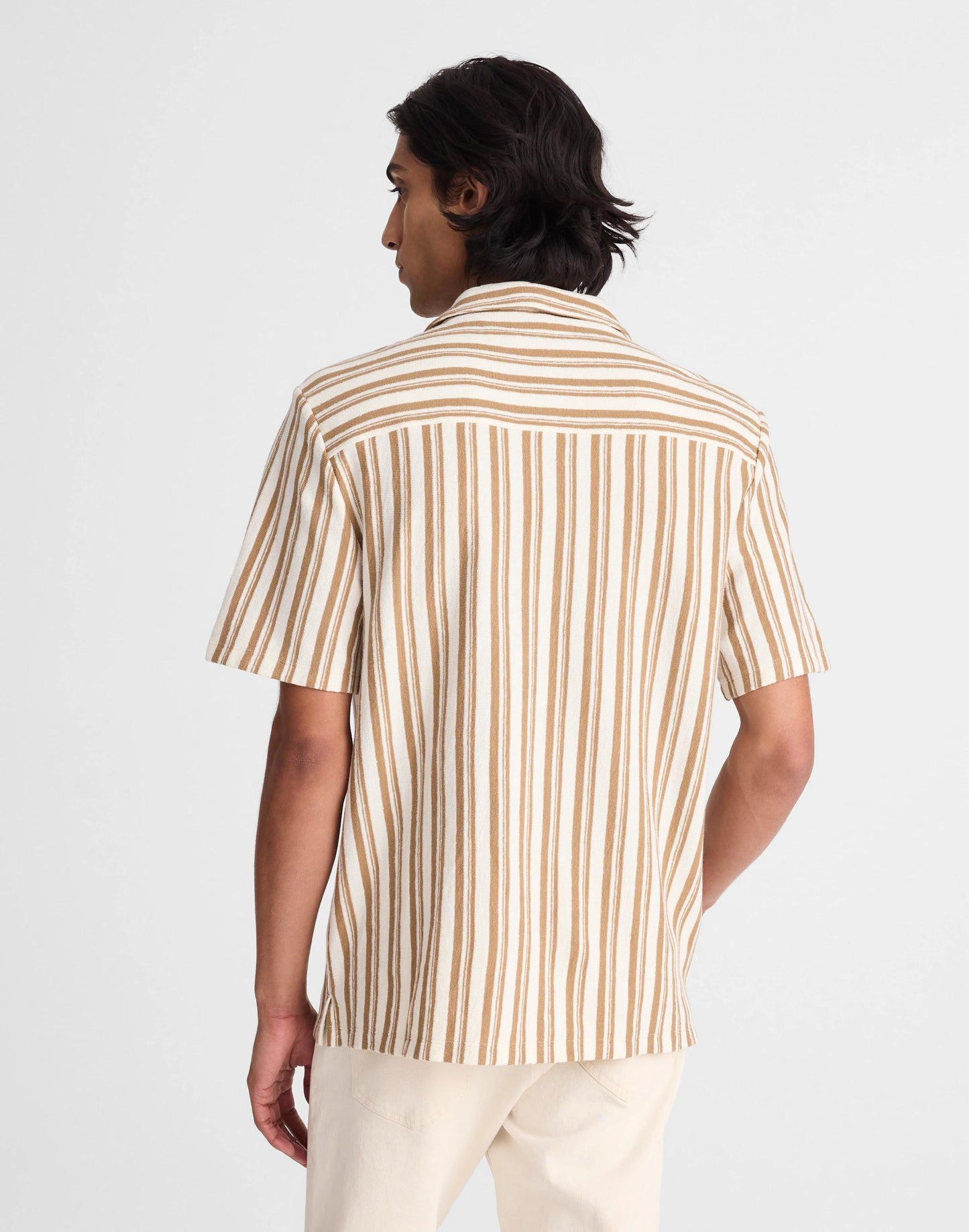 Madewell The Camp Shirt in Seaport Terry Maple Seed