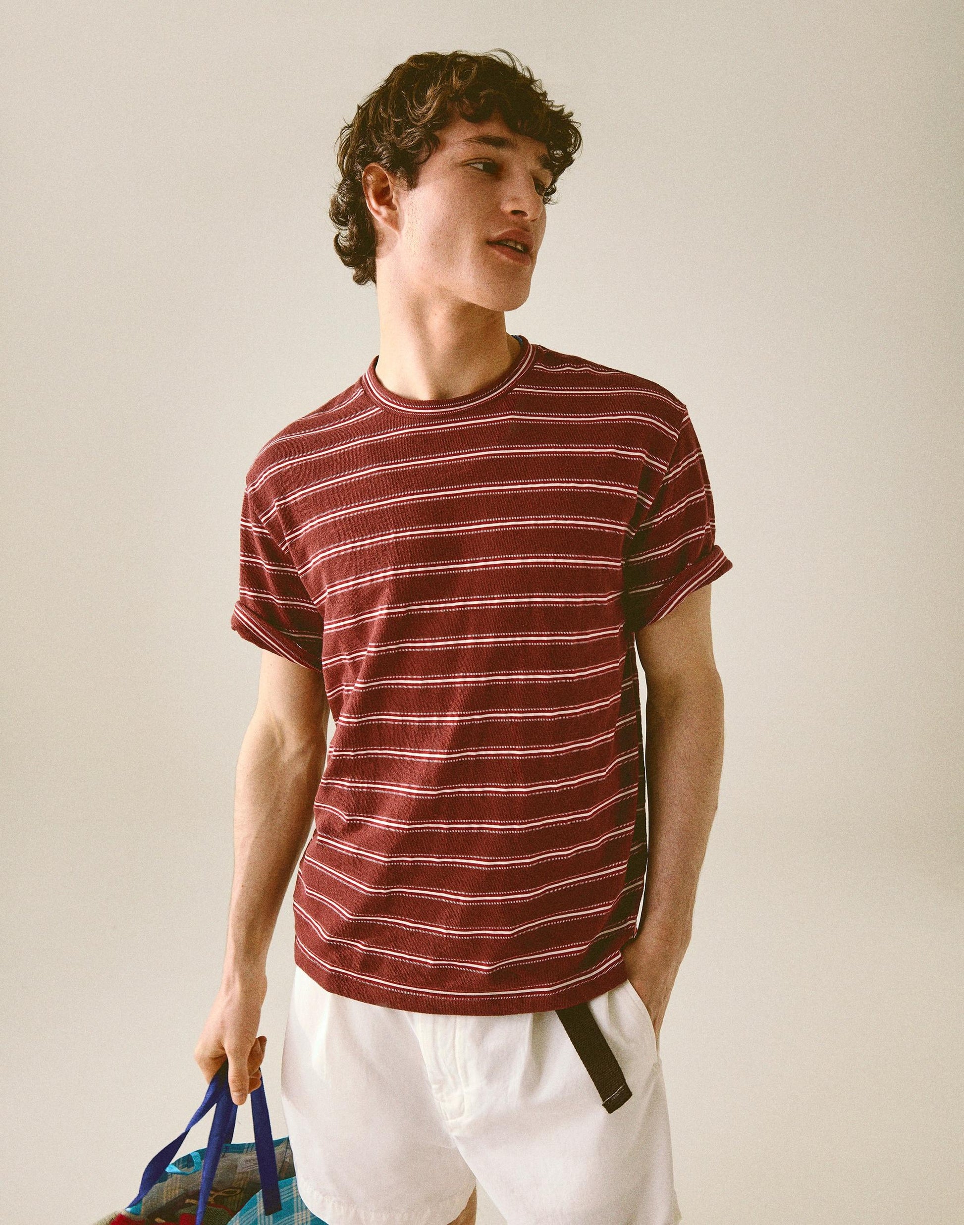Madewell The Vintage Tee in Jacquard Dusty Merlot