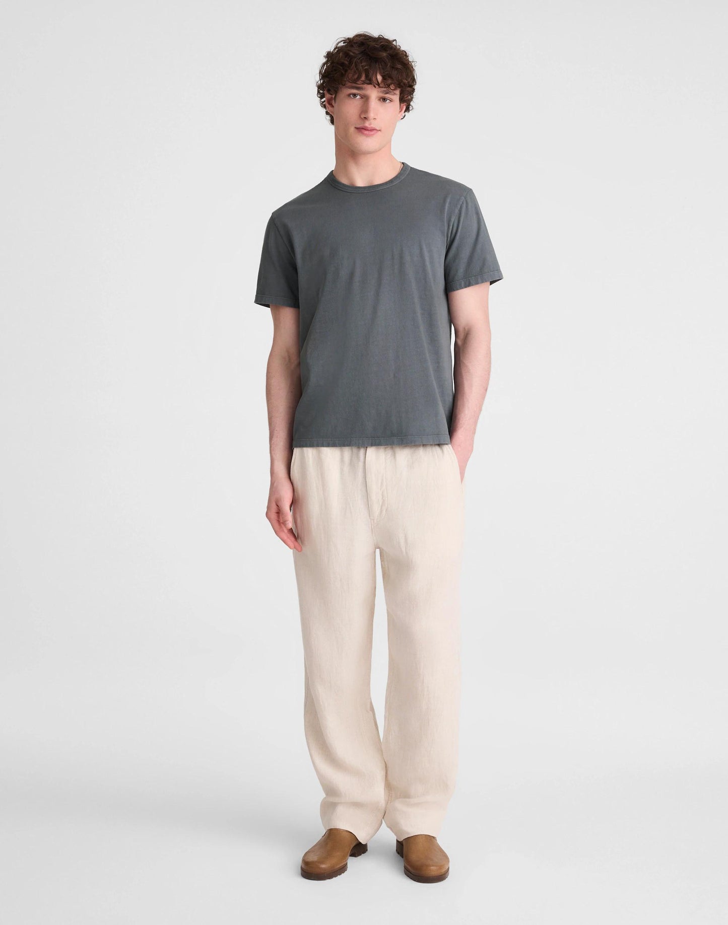 Madewell Garment-Dyed Allday Crewneck Tee Stormy Spruce