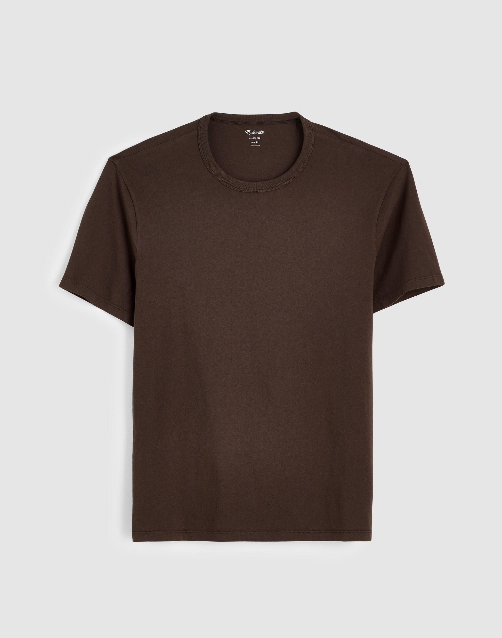 Madewell Garment-Dyed Allday Crewneck Tee Dark Brown