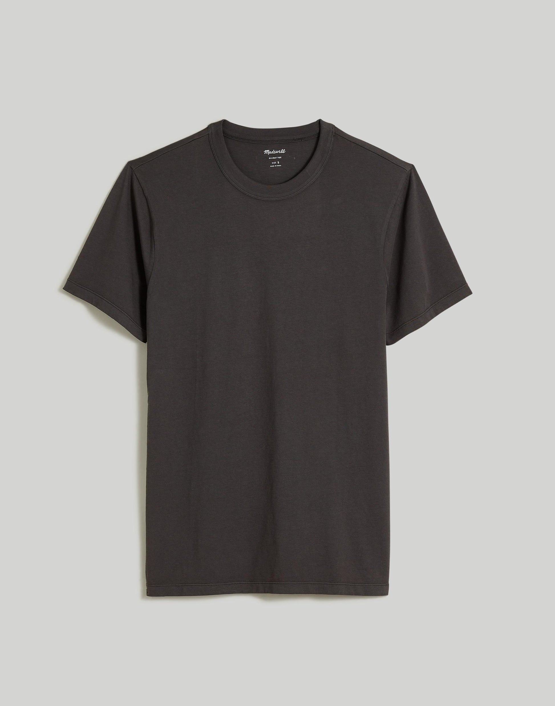 Madewell Garment-Dyed Allday Crewneck Tee Black Coal