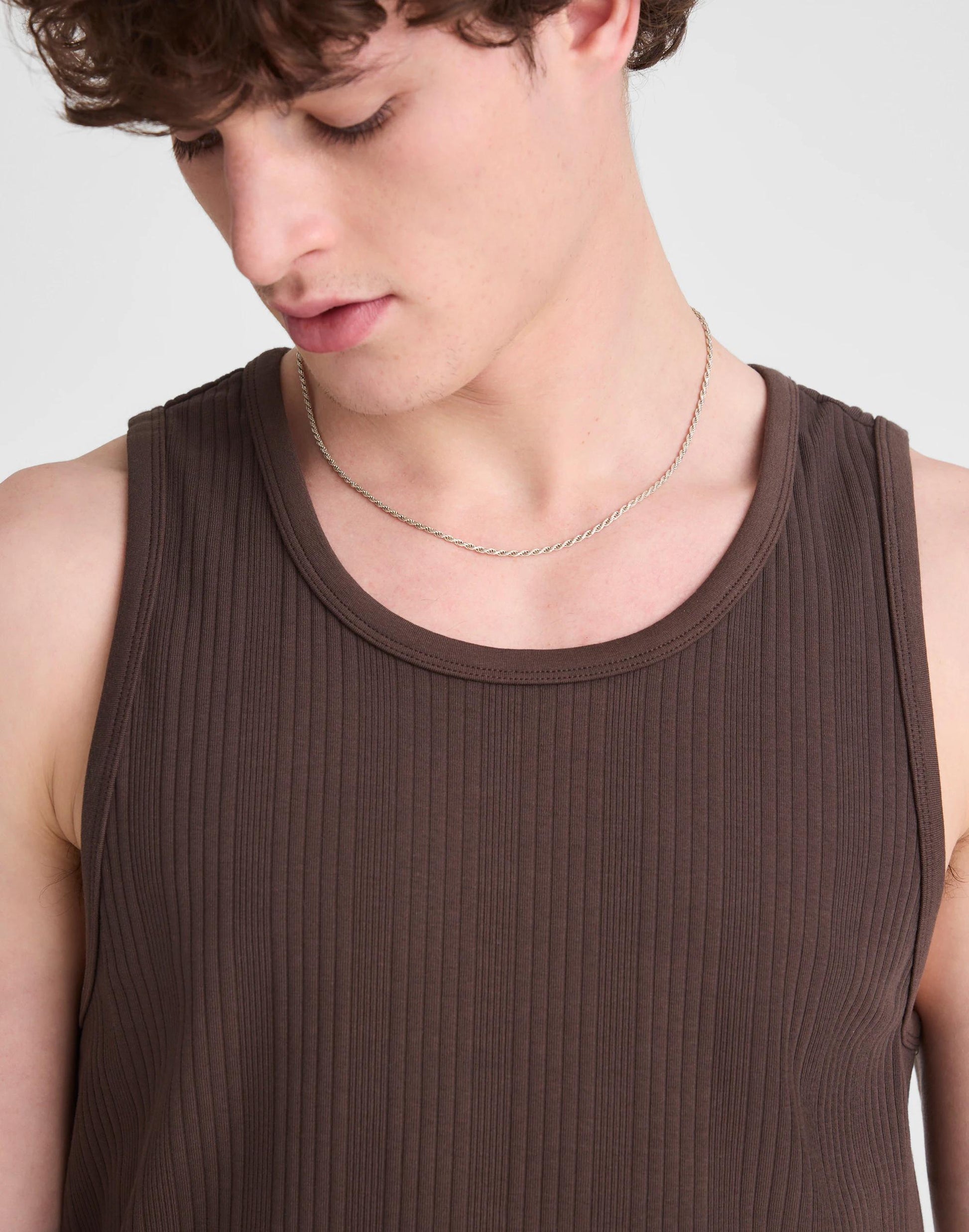 Madewell Textured Tank Chocolate