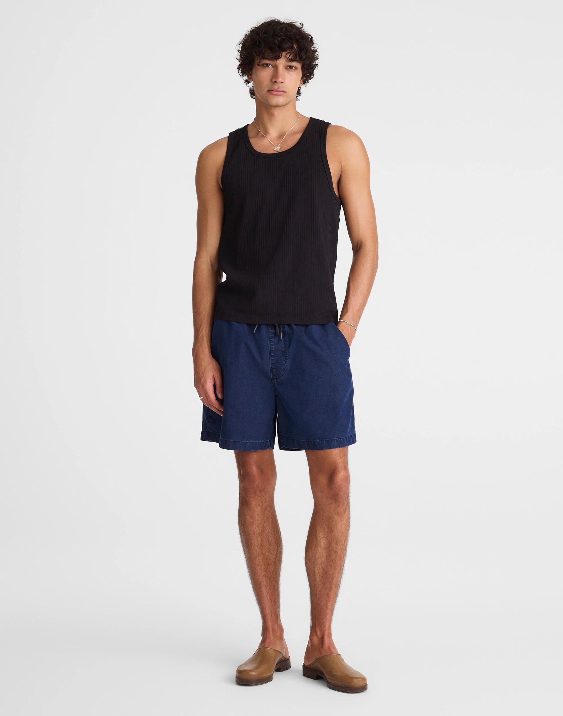 Madewell Textured Tank Jet Black