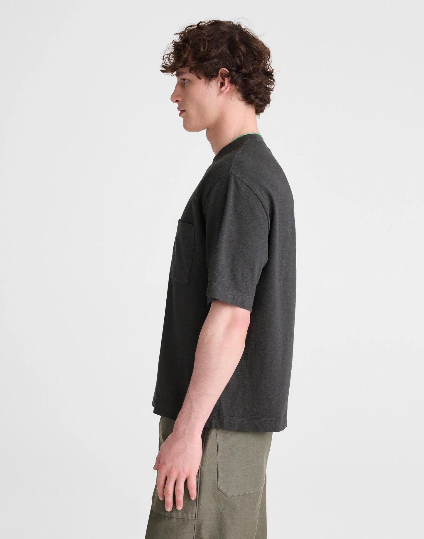 Madewell Boxy Pocket Tee in Weekend Slub Coal