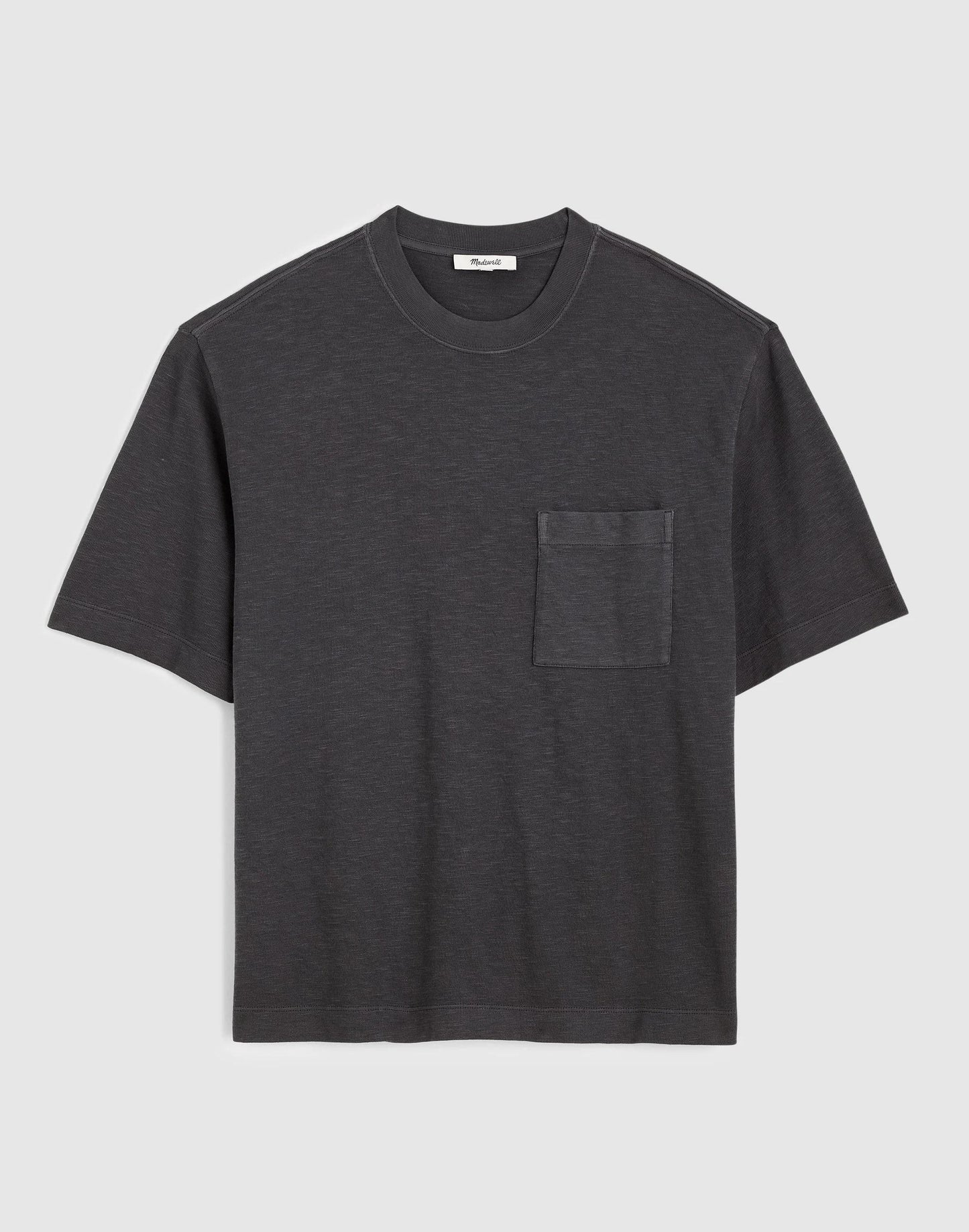 Madewell Boxy Pocket Tee in Weekend Slub Coal
