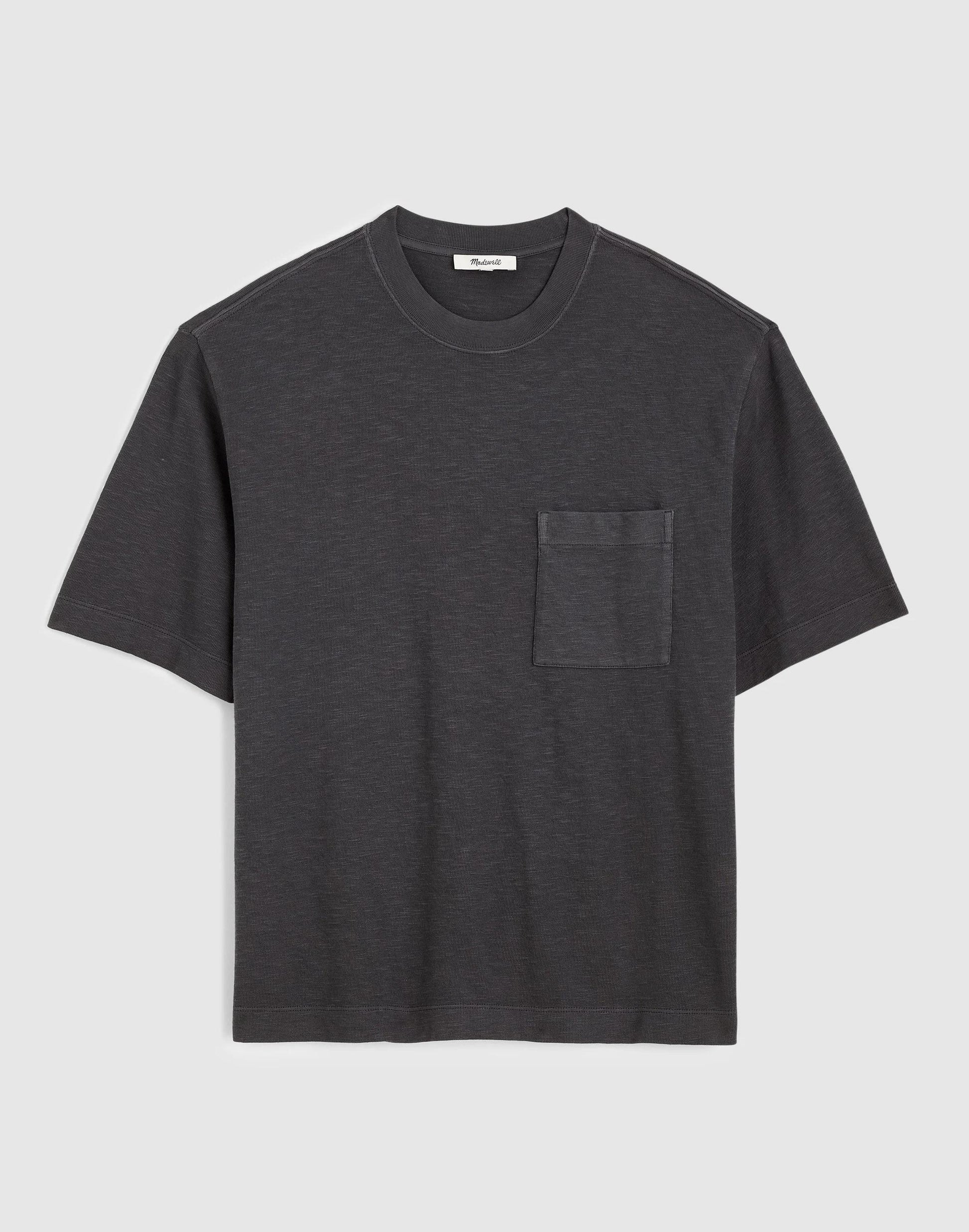 Madewell Boxy Pocket Tee in Weekend Slub Coal